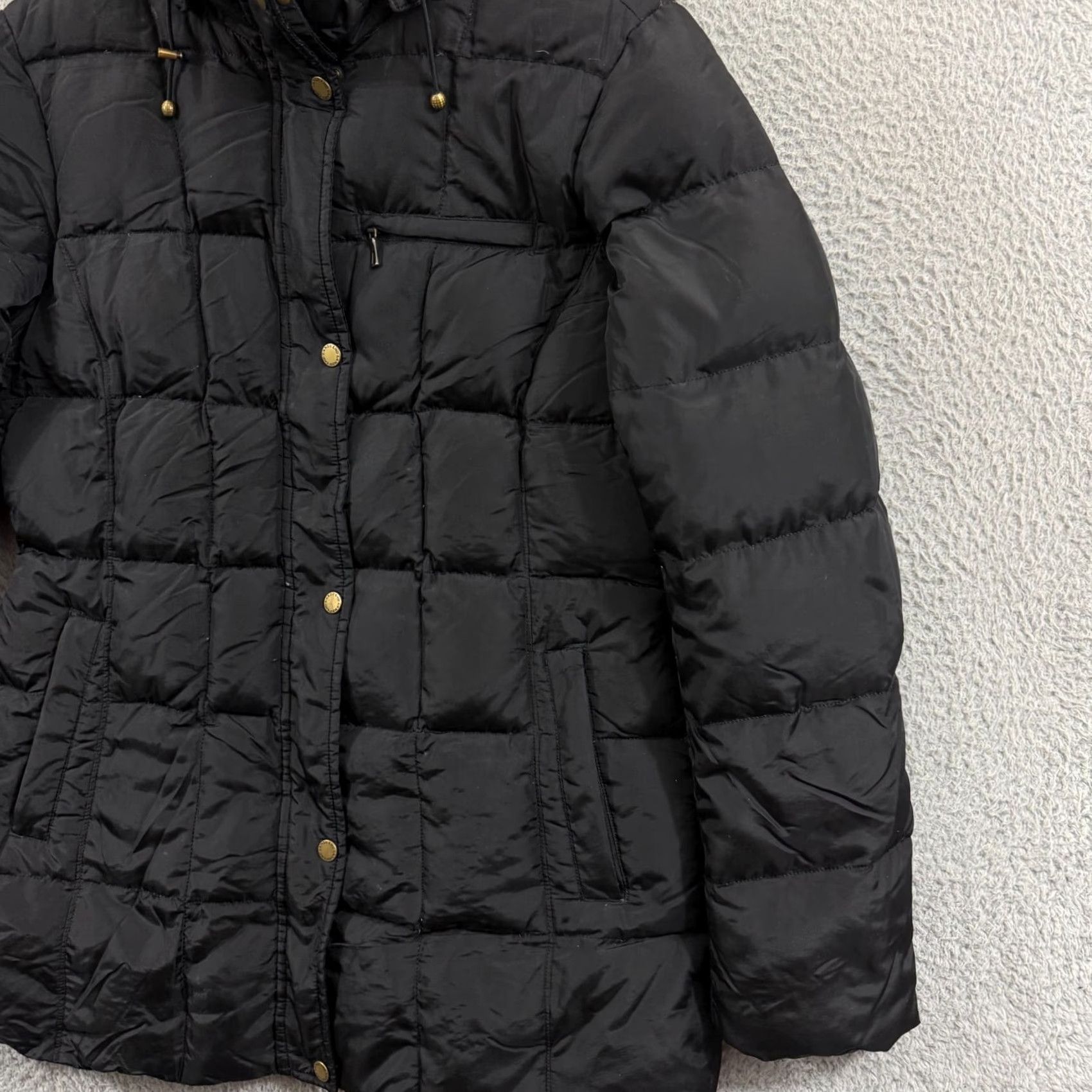 Lands' End Lands End Jacket Womens M 10-12 Black Hooded Puffer Parka Down Quilted Weathergear Zip Pockets Size M / US 6-8 / IT 42-44 - 6 Thumbnail