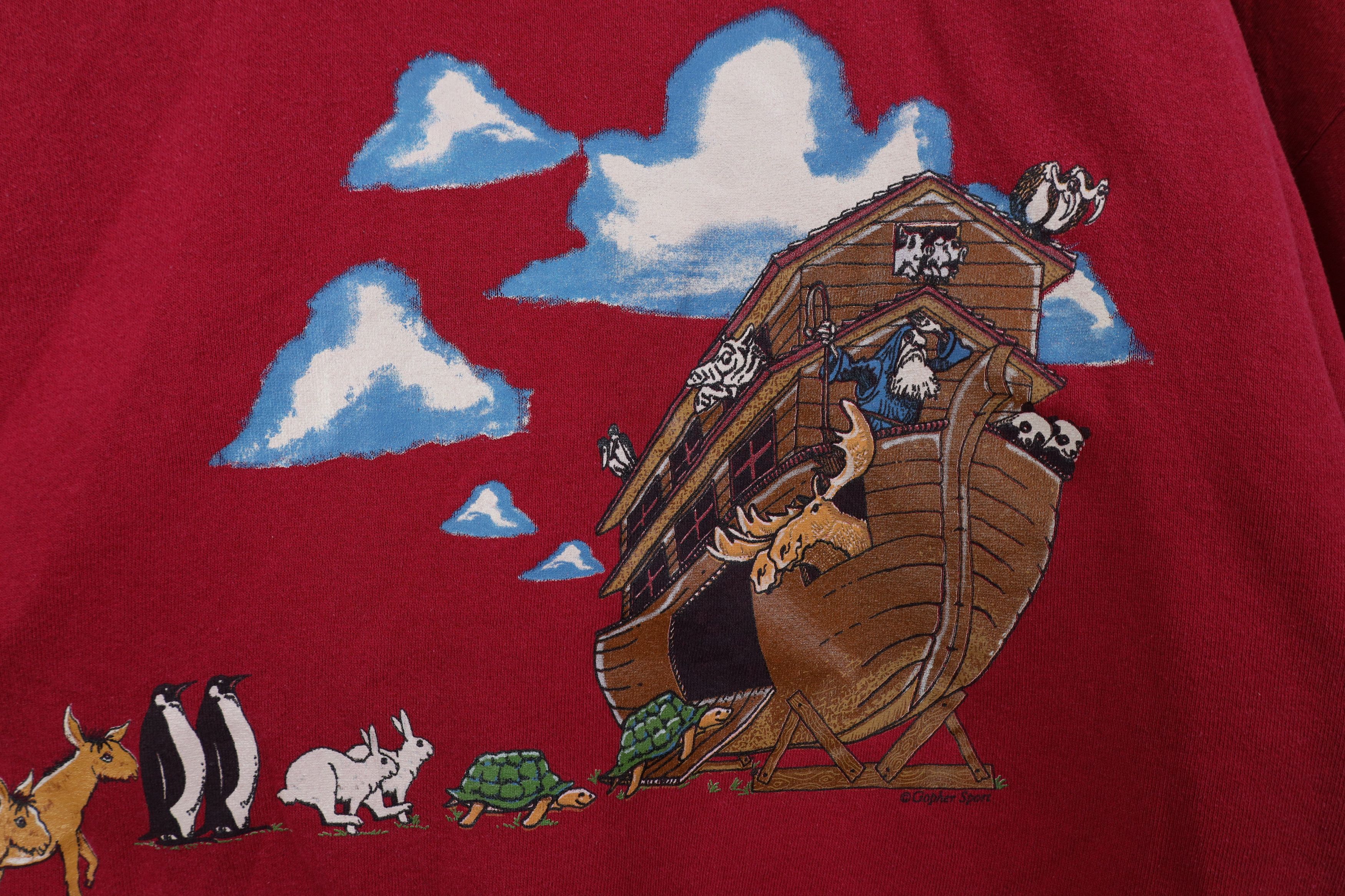 Vintage Vintage 90s Christian Noahs Ark All Over Print Sweatshirt Size 3XL / US 20-22 - 4 Thumbnail