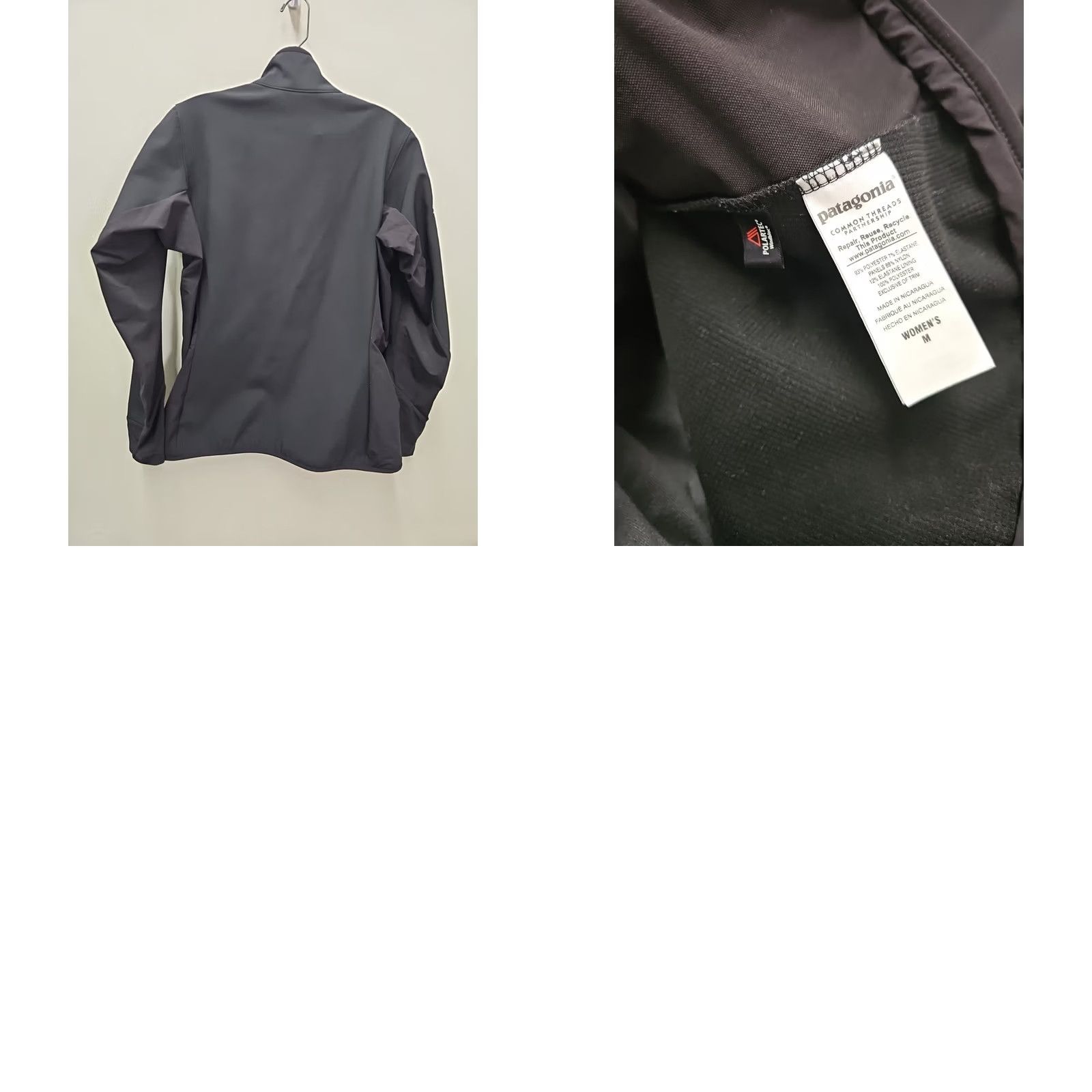 Patagonia Patagonia Jacket Women’s M Black Full Zip Polartec Windbloc Soft Shell Mid-Length Jacket Womens M Black Size M / US 6-8 / IT 42-44 - 8 Thumbnail