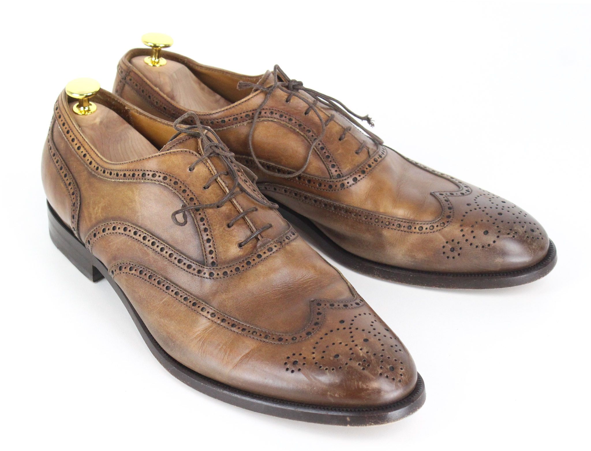 Suitsupply EU44.5 Brown Oxford Leather Low-Top Laced 72423 Size US 11.5 / EU 44-45 - 1 Thumbnail