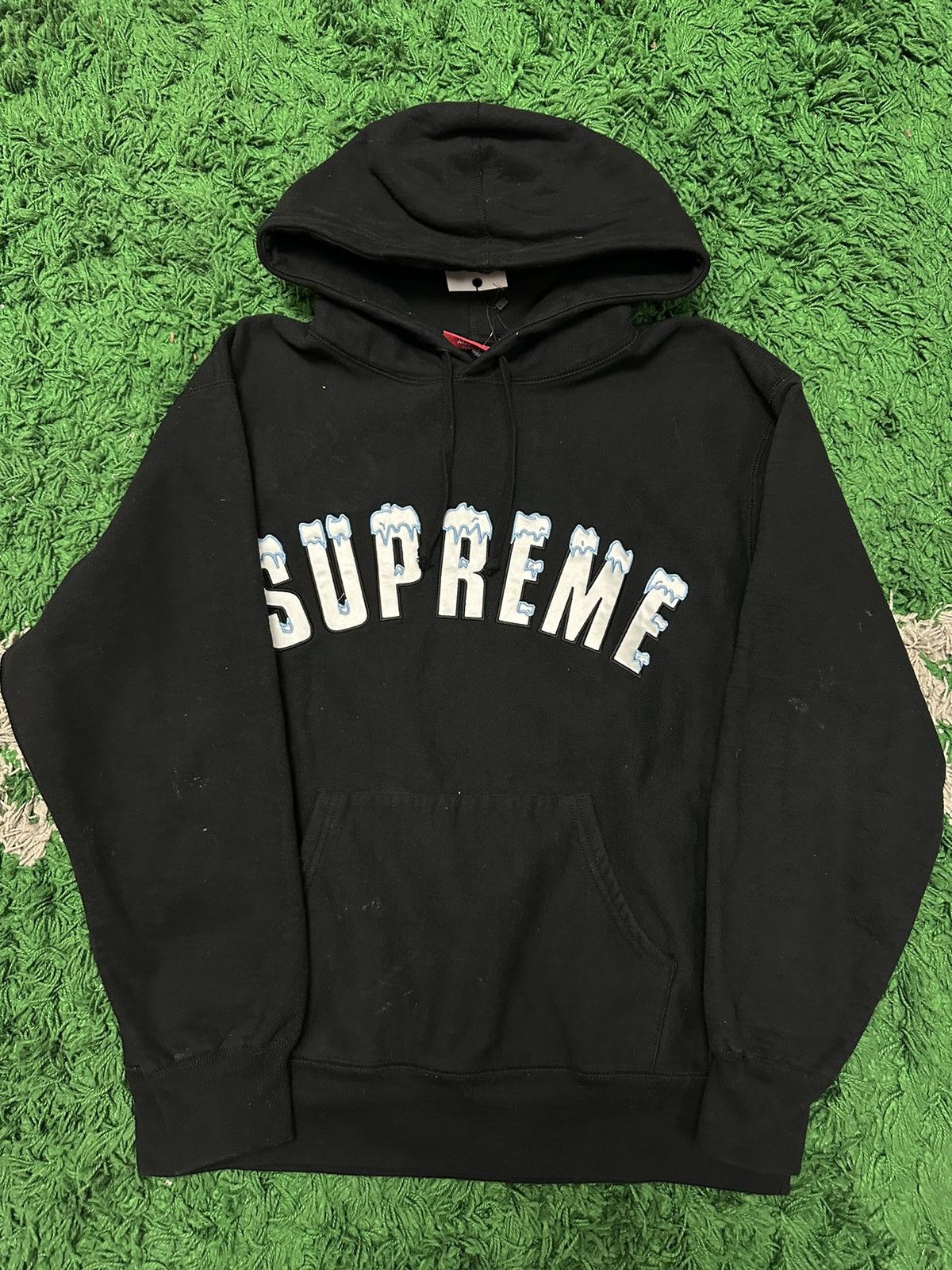 image of Supreme Hoodie Ice Breaker Frost Black, Men's (Size Medium)