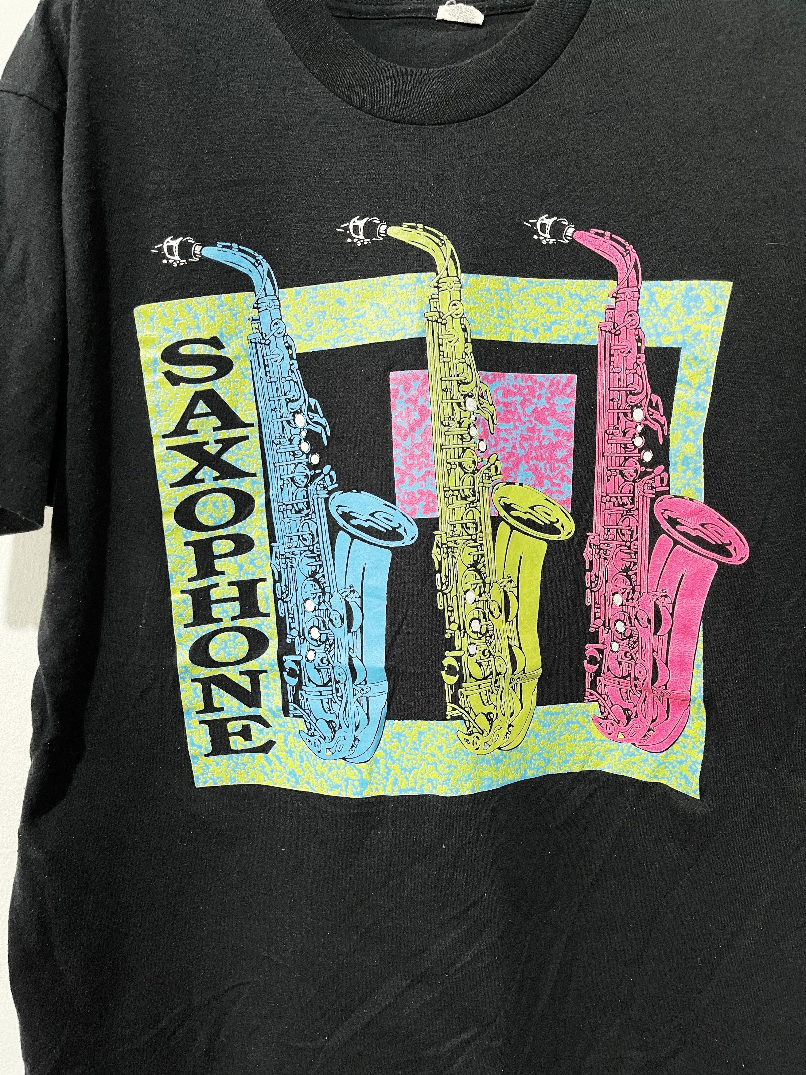 Band Tees × Jazz Cartier × Vintage Vintage 80s Saxophone Shirt Size US L / EU 52-54 / 3 - 2 Thumbnail