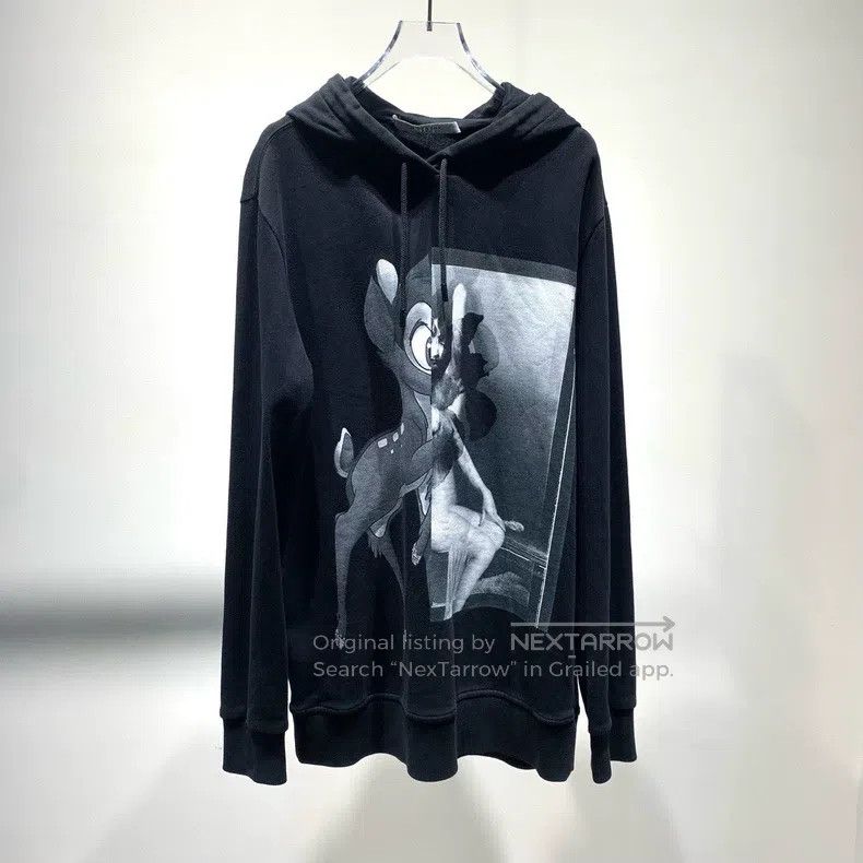 Givenchy Black and white deer logo hoodie