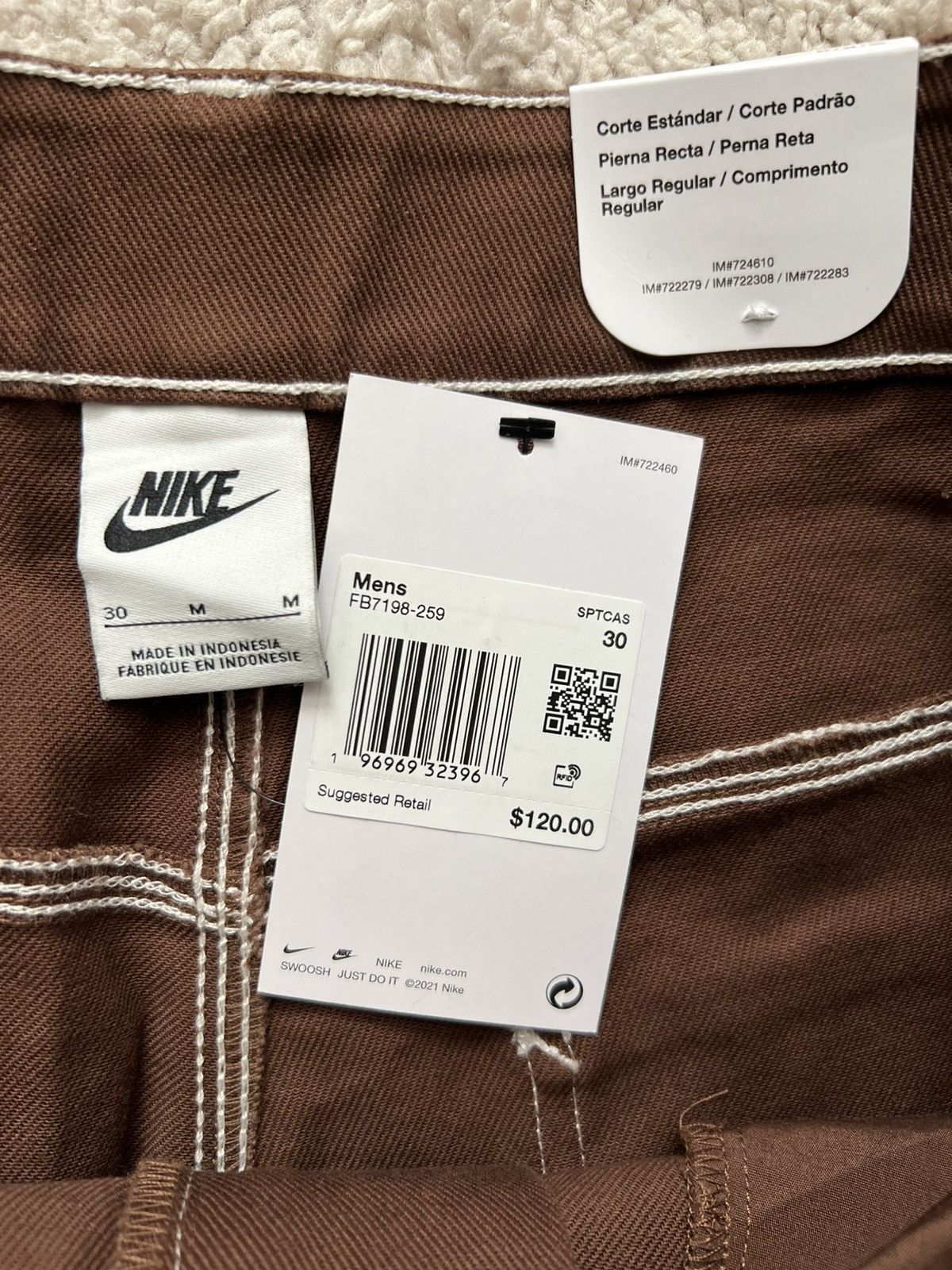 Nike Nike Life Straight Leg Carpenter Pants Cacao Wow Brown Size US 30 / EU 46 - 10 Thumbnail
