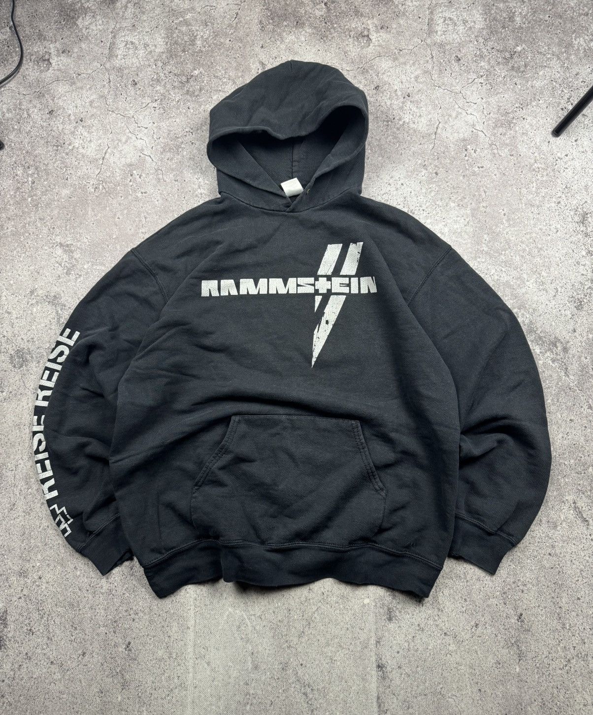 Vintage Rammstein Reise Reise Boxy Hoodie 90s Y2K Metal