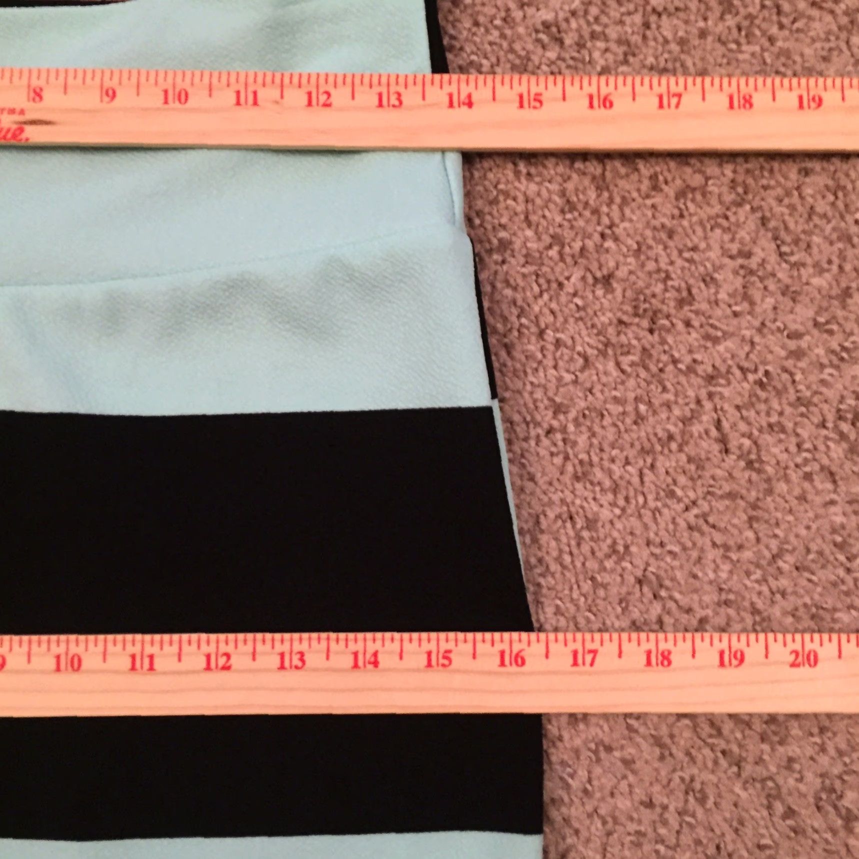 Vintage LuLaRoe Skirt Women S Black Green Striped Knee Length Pull On Casual Unlined Polyester Spandex Short Pencil" Size 28" / US 6 / IT 42 - 5 Thumbnail