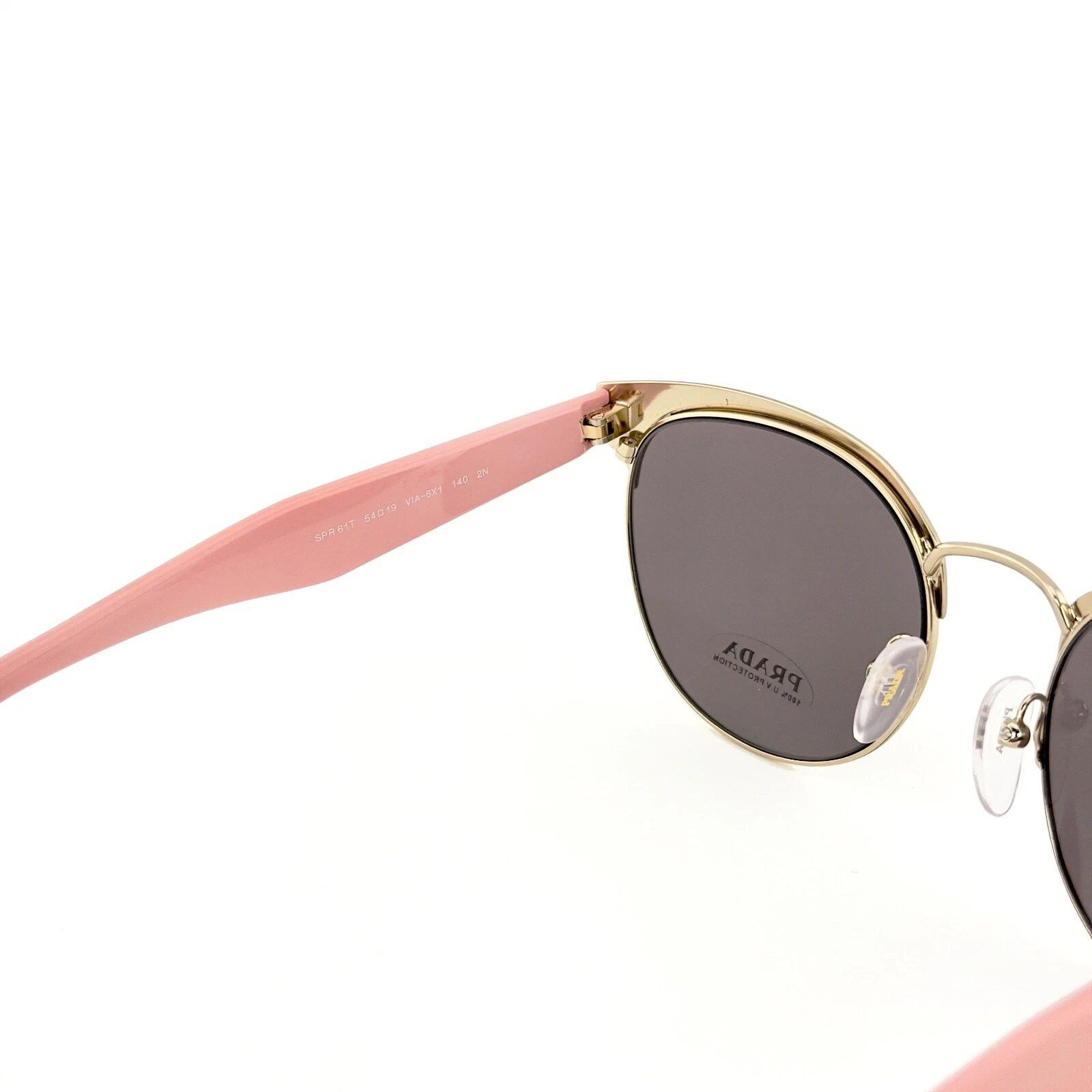 Prada PRADA 61T PR61TS HANDBAG Triangle LOGO Oval Gold Pink 61TS Size ONE SIZE - 6 Thumbnail