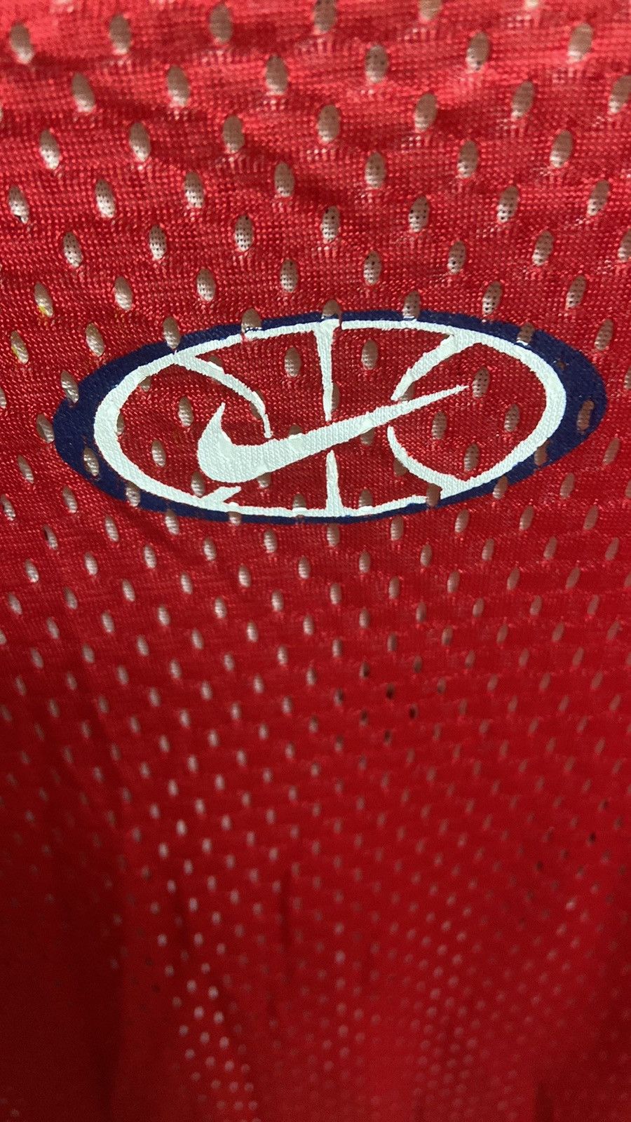 Nike × Vintage Vintage 90’s Nike Red Mesh Sleeveless Basketball Jersey Top Size US XL / EU 56 / 4 - 4 Thumbnail