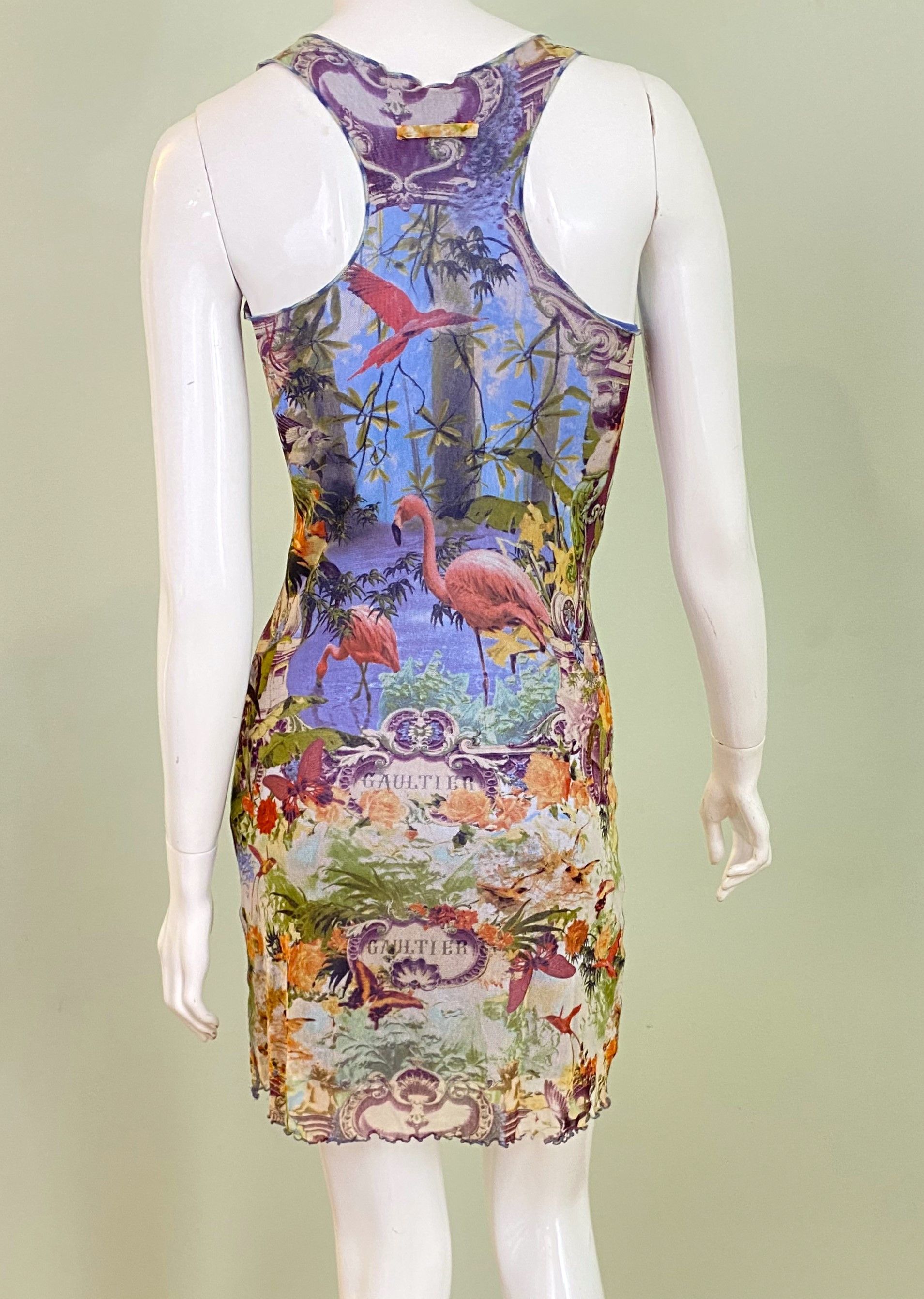 Jean Paul Gaultier Jean Paul Gaultier Tropical Butterfly Mesh Bella Hadid Dress Size M / US 6-8 / IT 42-44 - 4 Thumbnail