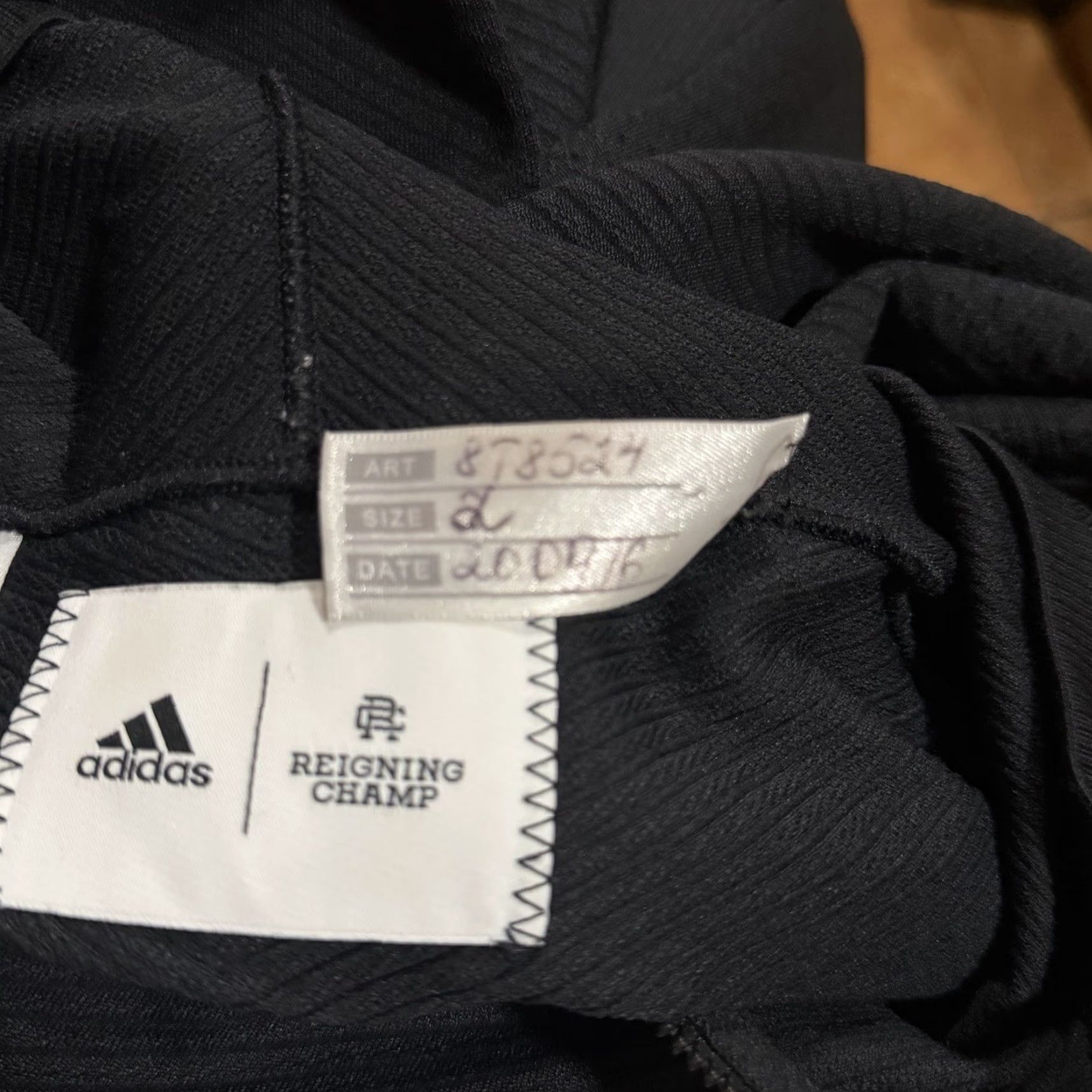 Reigning Champ REIGNING CHAMP x ADIDAS Full-Zip Hoodie Jacket BLACK Ribbed Men's L SAMPLE Jacket Track Jacket Mens Large Black Reigning Champ adidas Sample Size US L / EU 52-54 / 3 - 6 Thumbnail