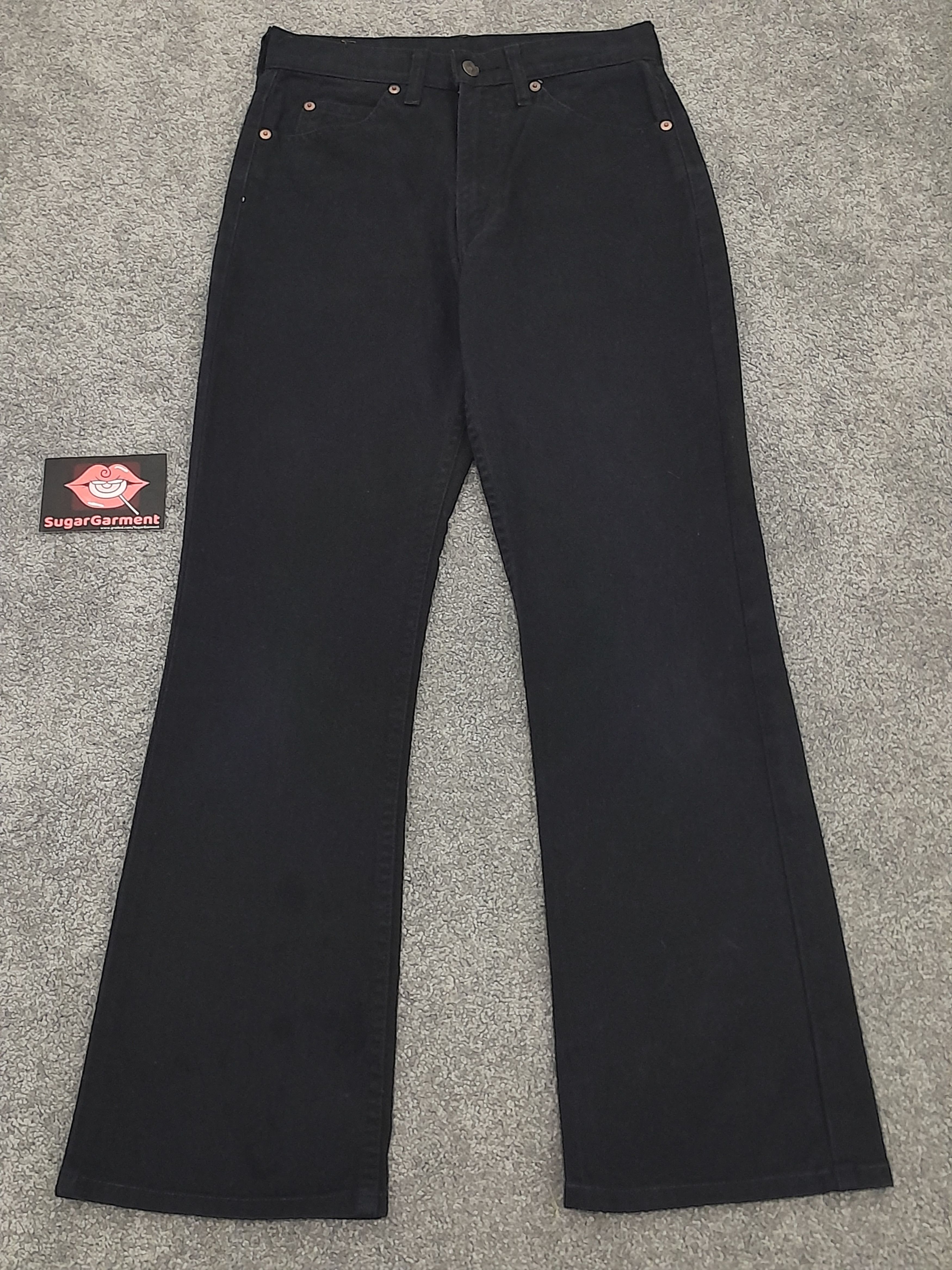 Levi's × Vintage Levis 517 Jeans Bootcut SUPER BLACK Size US 27 - 1 Thumbnail