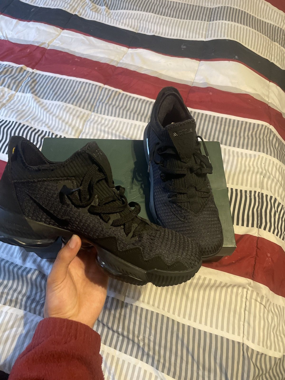 image of Nike Lebron Xvi Low Shoes in Black, Men's (Size 10)