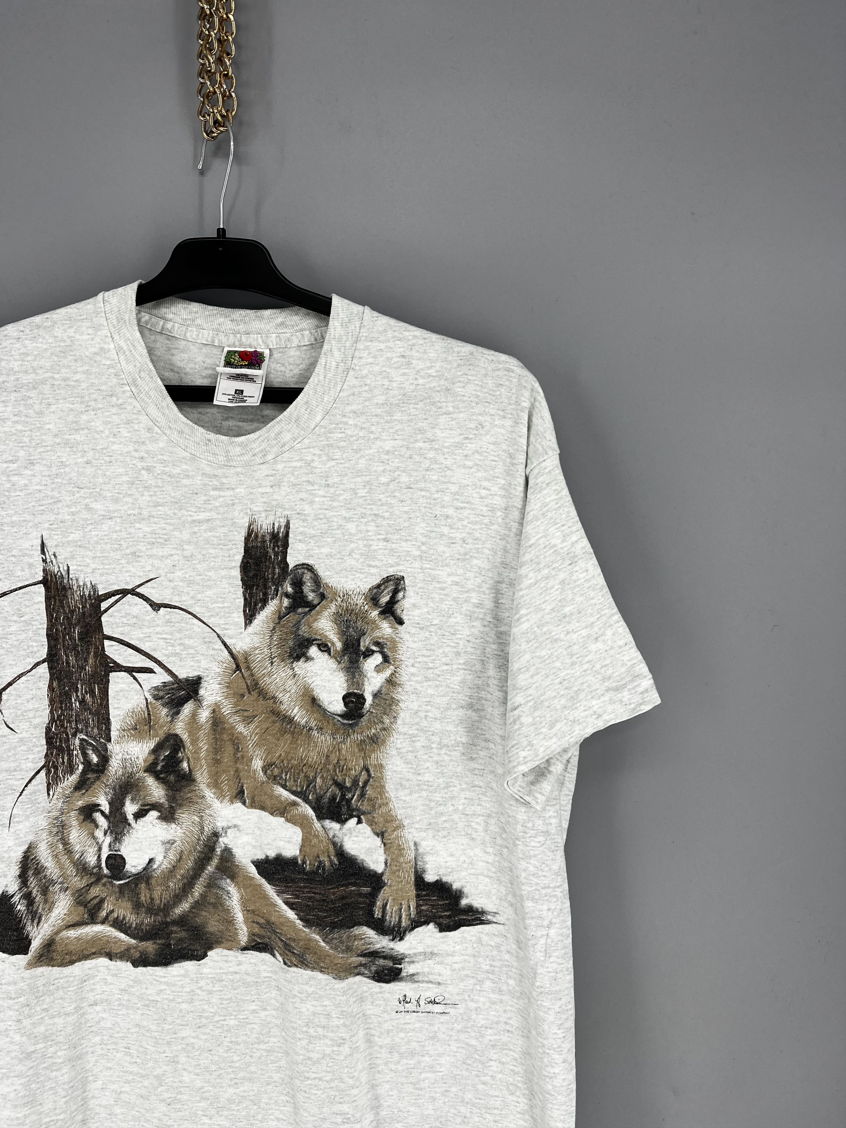 Vintage Vintage 90s Wolf Face Boxy Fit Tee Toys Rock Size XL Size US XL / EU 56 / 4 - 5 Thumbnail