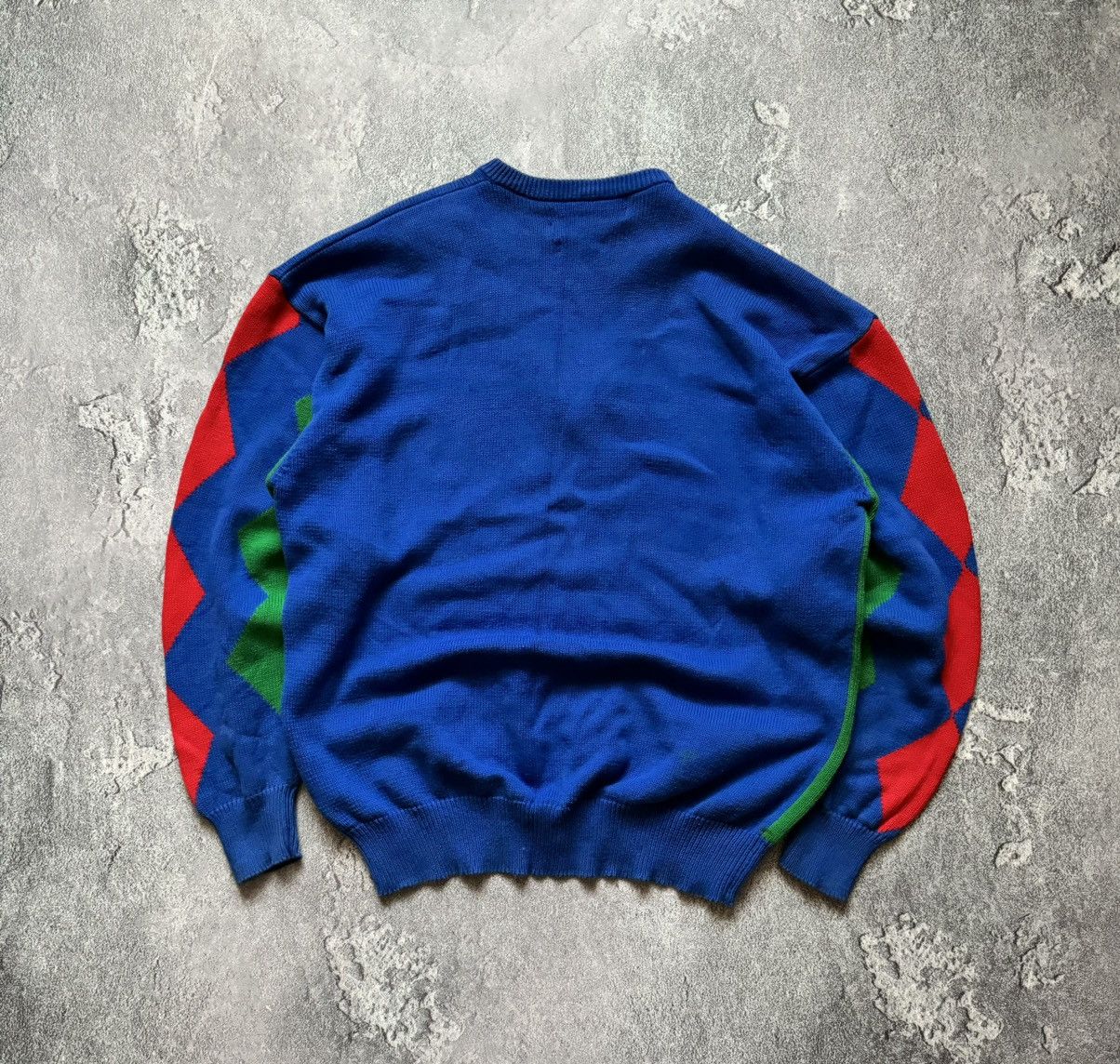 Designer × Pringle Of Scotland × Vintage Pringle of Scotland 🏴󠁧󠁢󠁳󠁣󠁴󠁿 checkered sweater jumper knitwear vntg Size US L / EU 52-54 / 3 - 9 Thumbnail