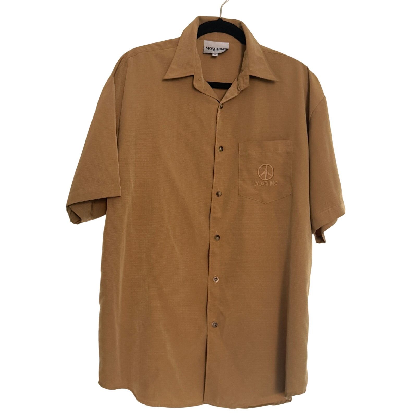 Moschino Vintage Moschino Jeans Brown Cotton Short Sleeves Shirt Size US M / EU 48-50 / 2 - 1 Thumbnail