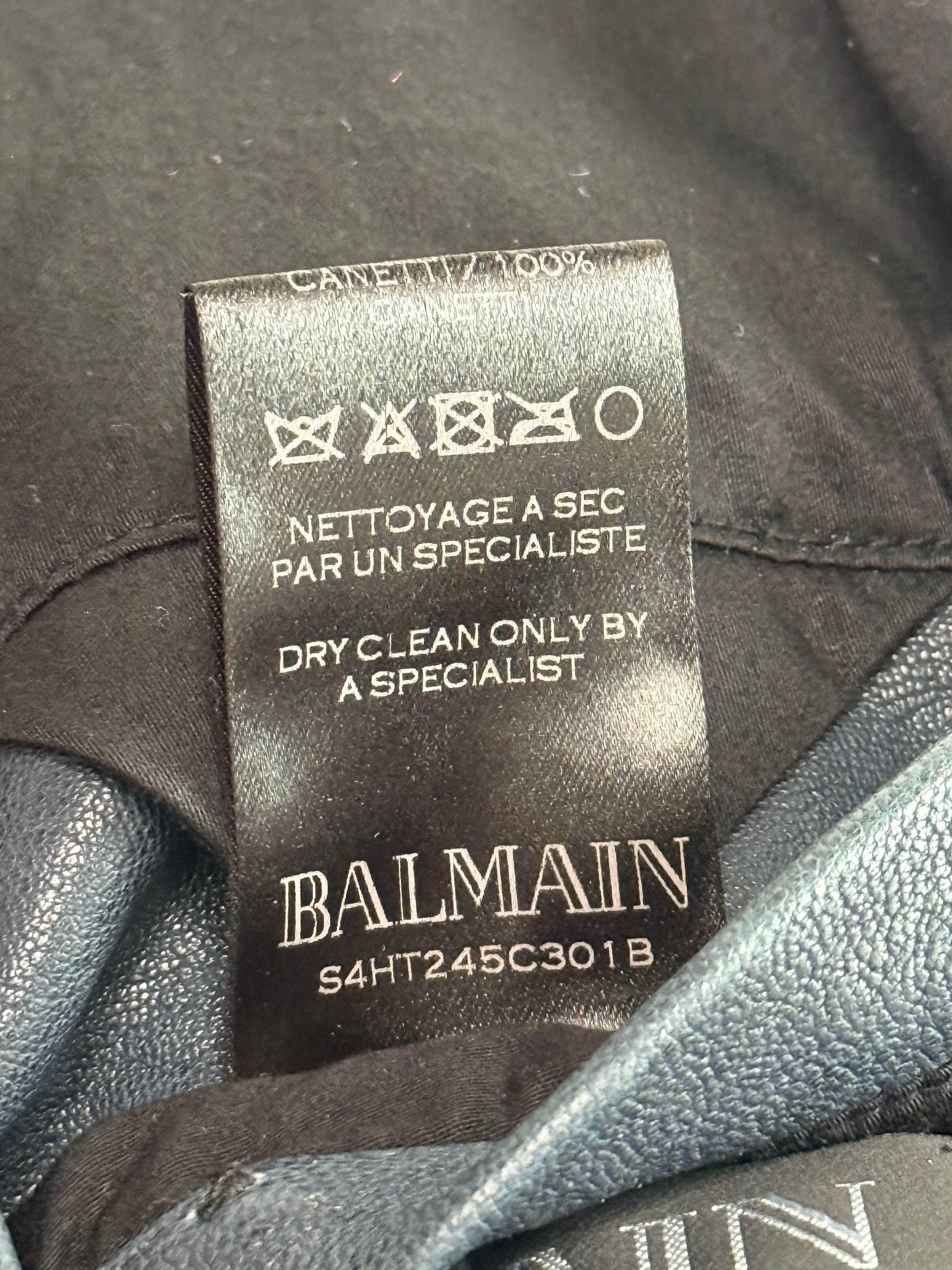 Balmain Balmain SS2014 Embroidered Patch Leather Biker Jacket Size US M / EU 48-50 / 2 - 12 Thumbnail