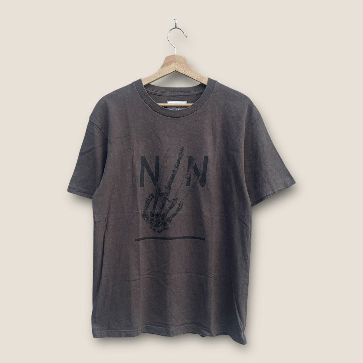 Number (N)ine Number Nine PAIN FUCK Skeleton Faded Gray Tees Size US M / EU 48-50 / 2 - 1 Thumbnail