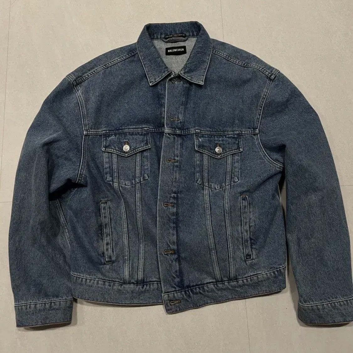 Balenciaga Balenciaga Multi Language Denim Jacket Size US M / EU 48-50 / 2 - 2 Thumbnail