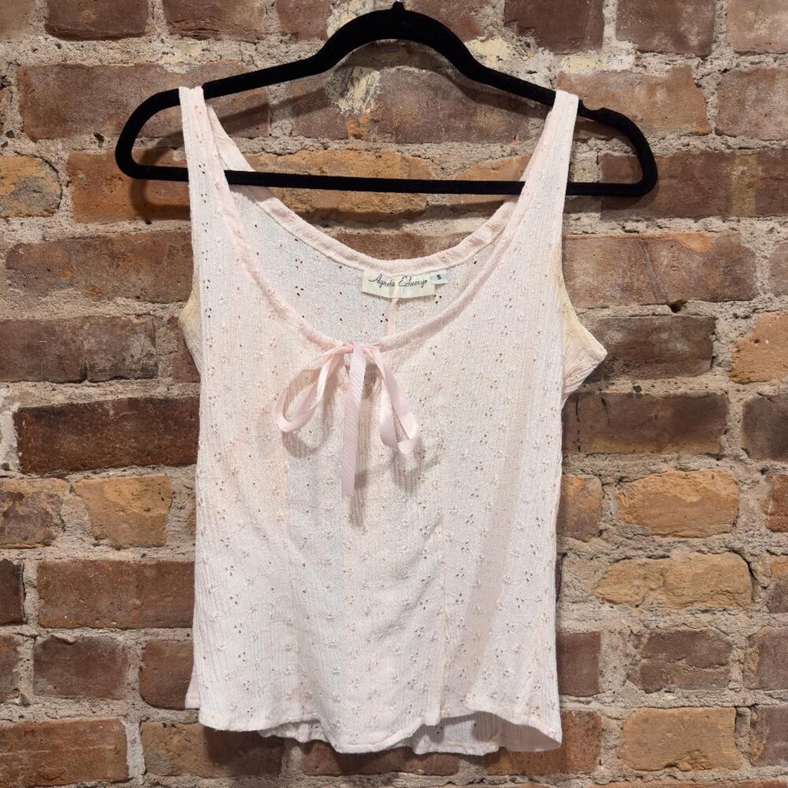 Vintage VINTAGE AGNETA ECKEMYR EYELET TANK TOP Size S / US 4 / IT 40 - 3 Thumbnail
