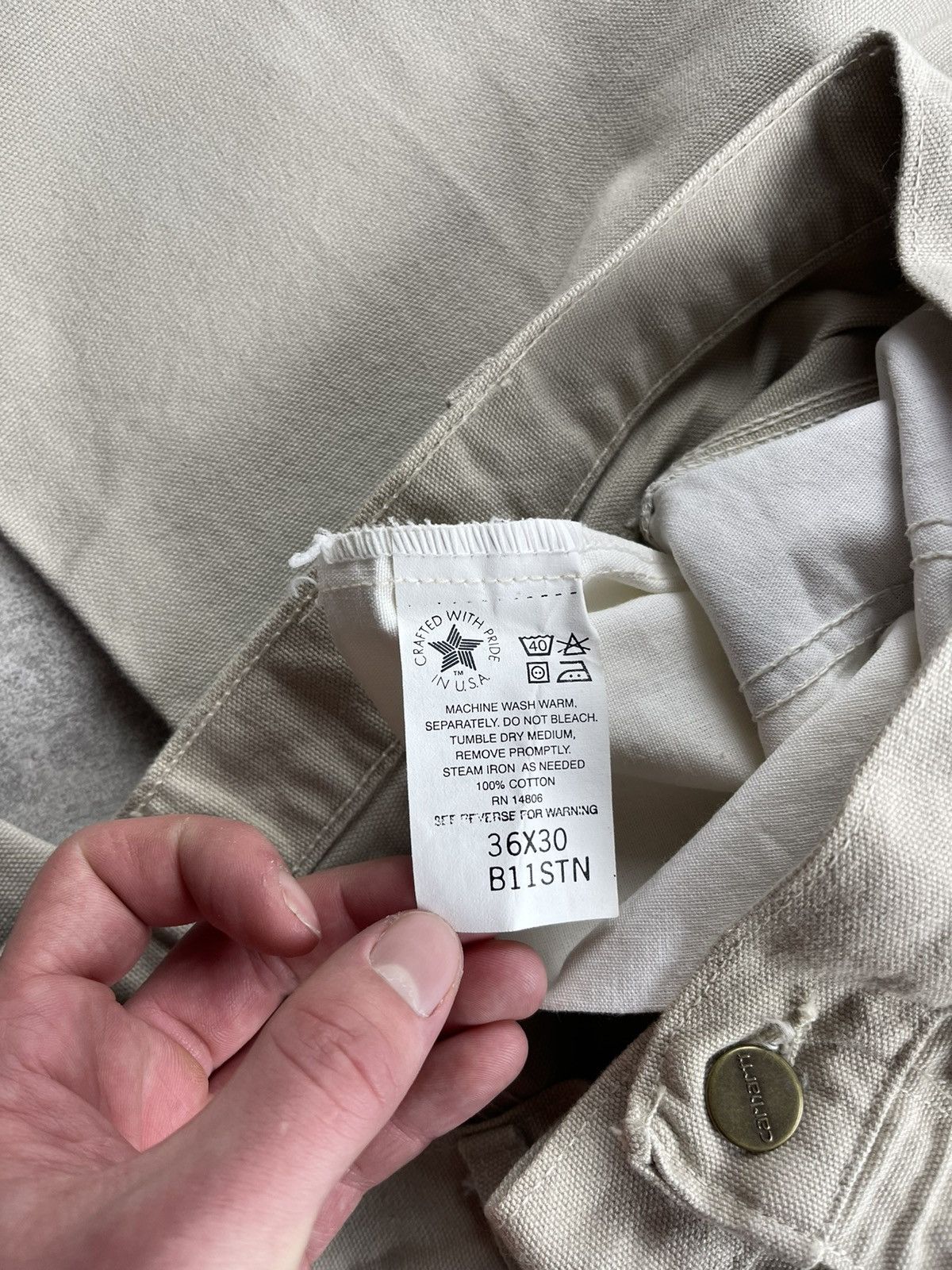 Carhartt Carhartt Vintage United Garment USA Canvas Pants Beige Size US 36 / EU 52 - 10 Thumbnail