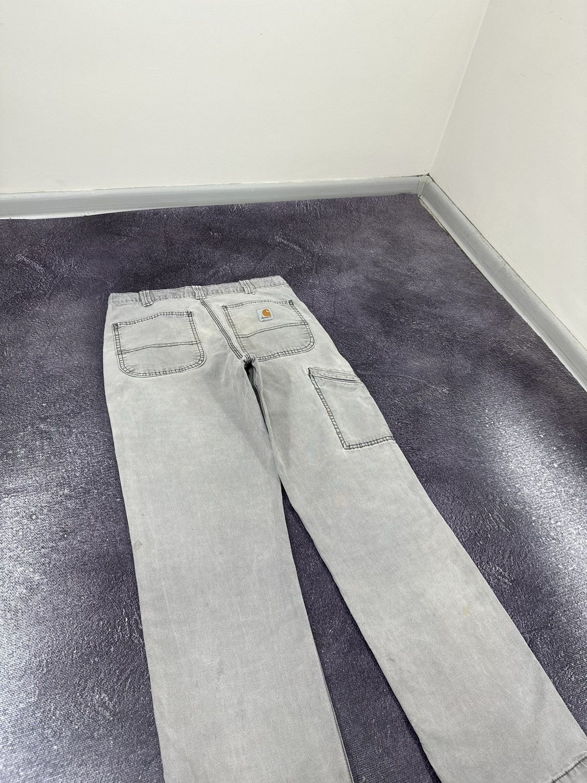 Carhartt Vintage Carhartt Faded Grey American Baggy USA Work Pants Size US 32 / EU 48 - 5 Thumbnail
