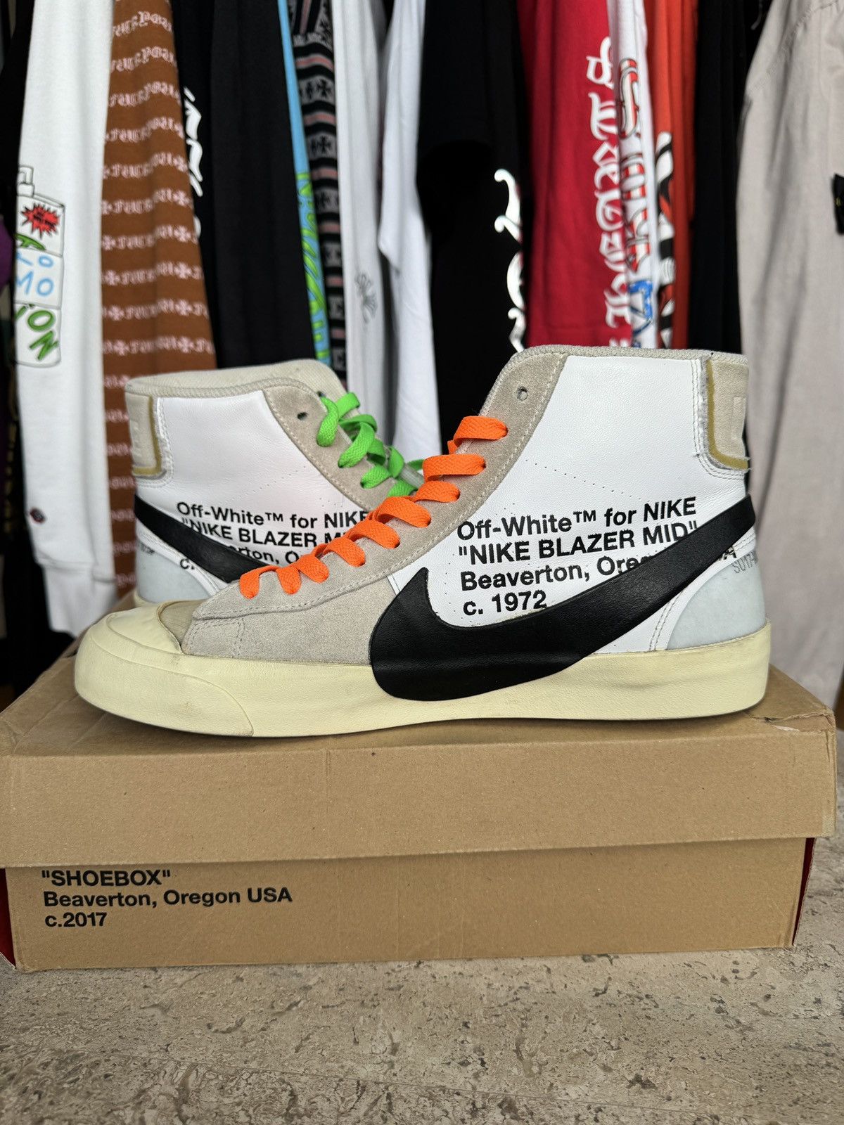 Off-White Nike Blazer Mid Off-White Size US 10.5 / EU 43-44 - 3 Thumbnail