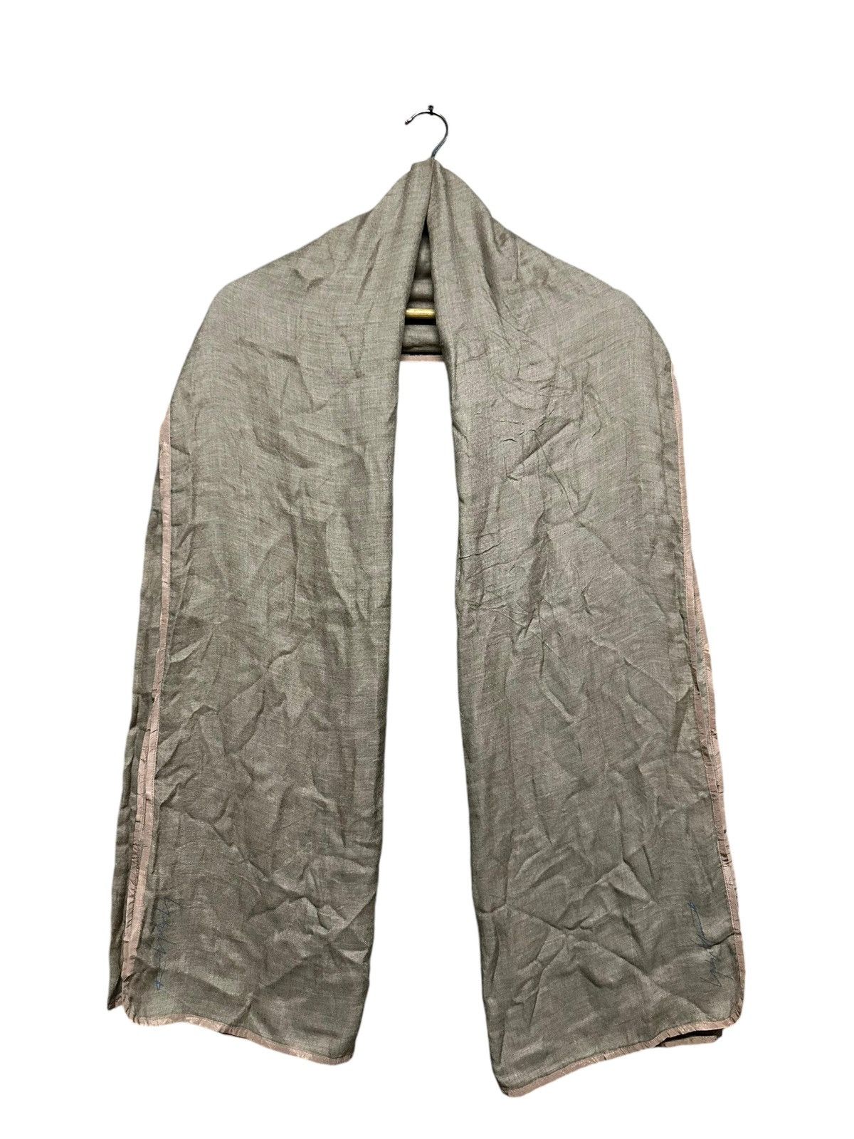 Yohji Yamamoto Yohji Yamamoto Natural Beige Cashmere Scarf Size ONE SIZE - 7 Thumbnail