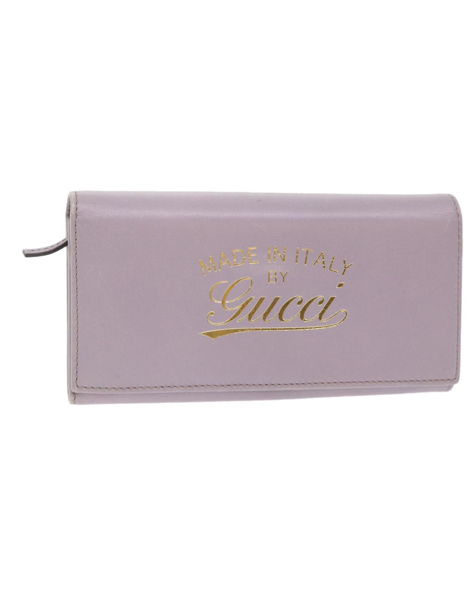 image of Gucci Purple Leather Swing Wallet - C Rank, Women's