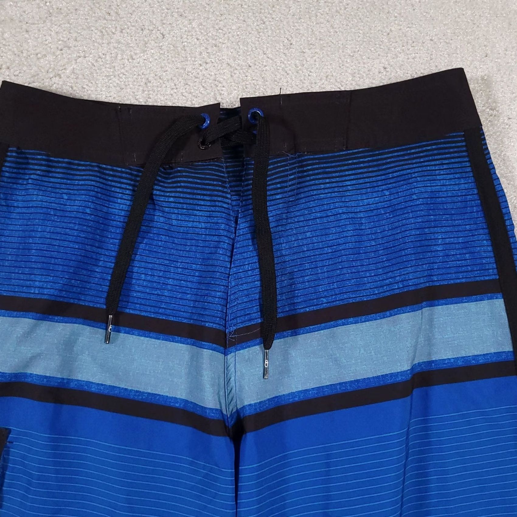 Vintage OP Flex 4-Way Stretch Board Shorts Swim Trunks Mens Size 28 Blue Stripe Size US 28 / EU 44 - 3 Thumbnail