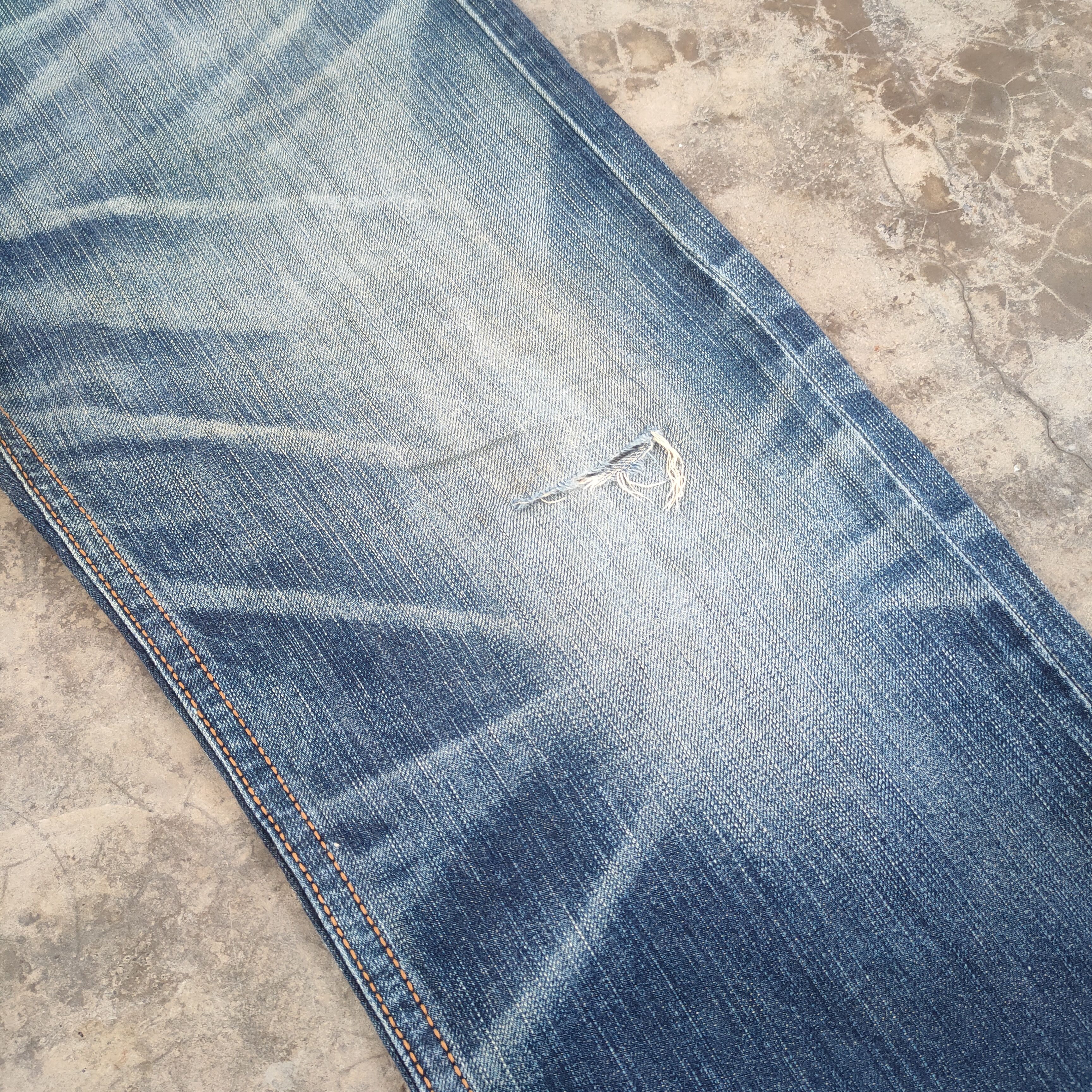 Edwin W36 VINTAGE EDWIN XV MUD WASHED RIPPED JEANS DENIM PANTS Size US 36 / EU 52 - 6 Thumbnail