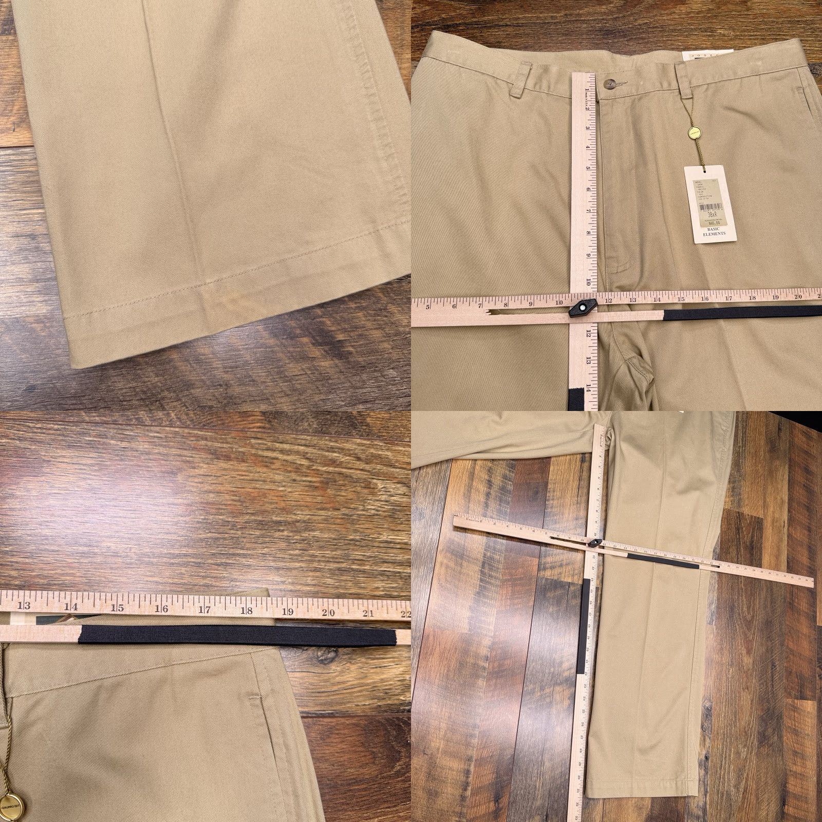 Joseph Abboud Joseph Abboud Pants Mens Regular Straight 38x32 Khaki Brown High Rise Twill Cotton Workwear Formal Solid KD Size US 38 / EU 54 - 8 Thumbnail