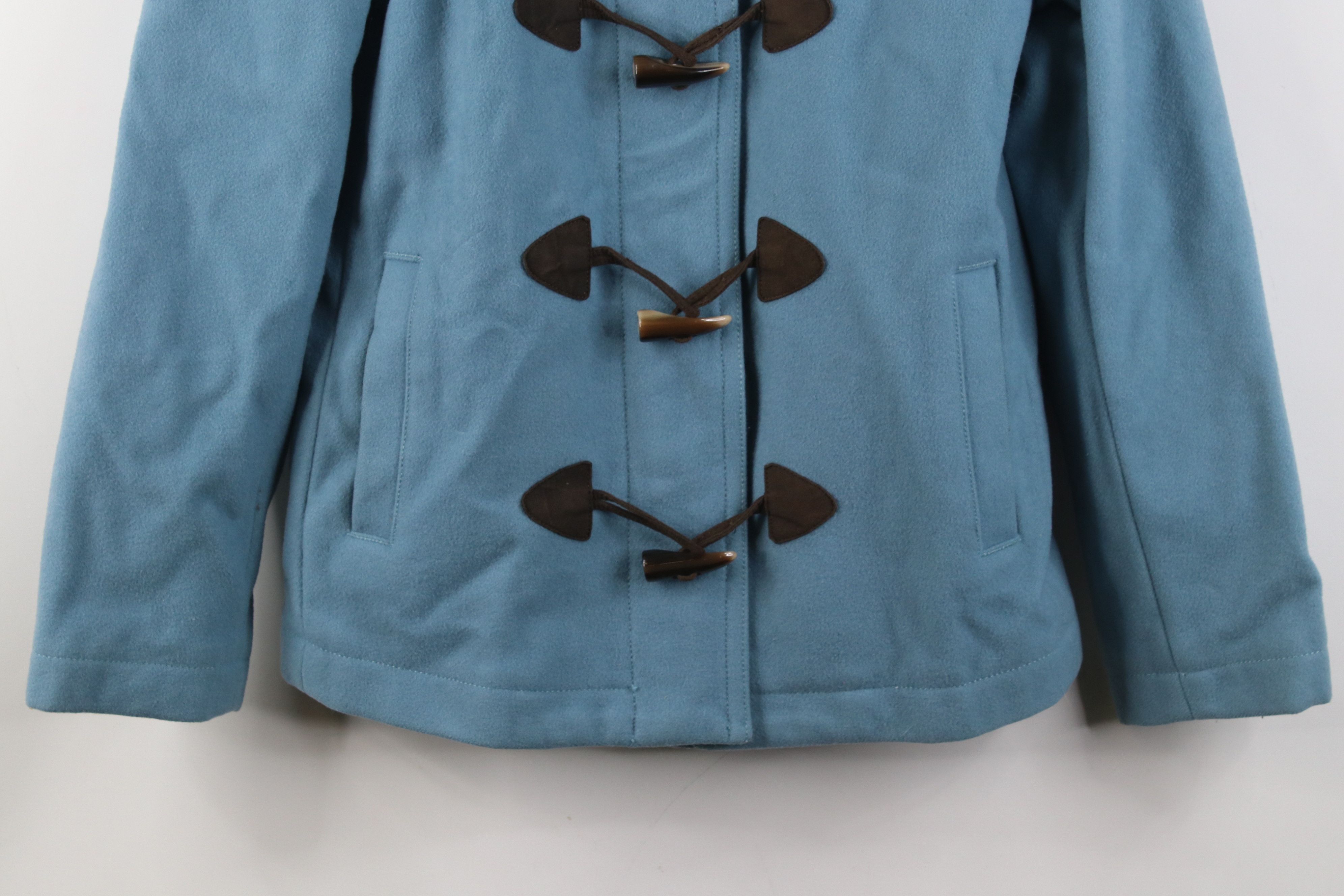 Gap Vintage Y2K Gap Wool Blend Toggle Button Coat Jacket Blue Size M / US 6-8 / IT 42-44 - 3 Thumbnail