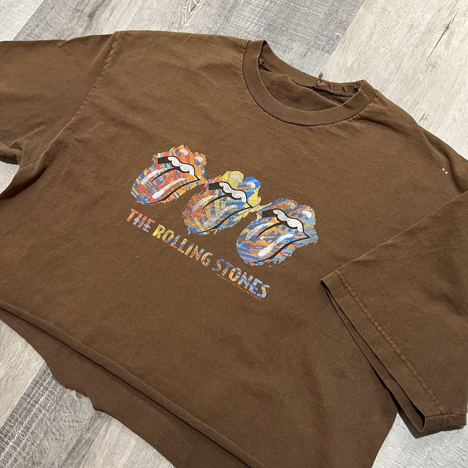 Band Tees The Rolling Stones Shirt VTG 2005 Brown Cropped Y2K Band Tee Size US XL / EU 56 / 4 - 3 Thumbnail