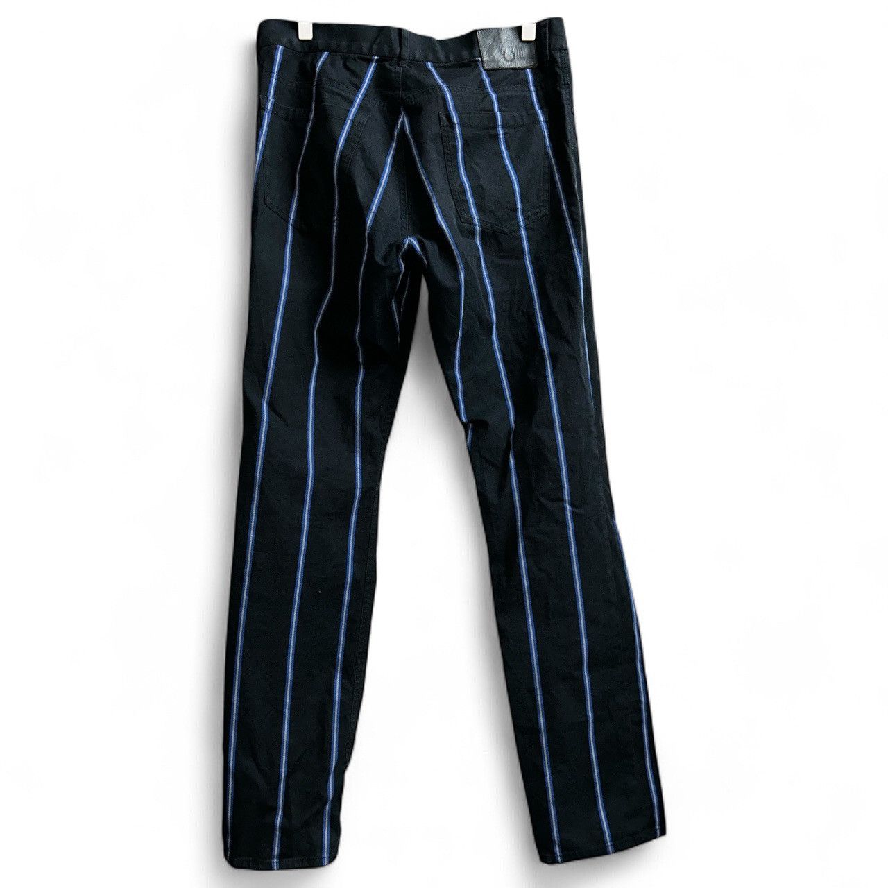 Fred Perry Striped Blue Britpop Pants Size US 33 - 3 Thumbnail