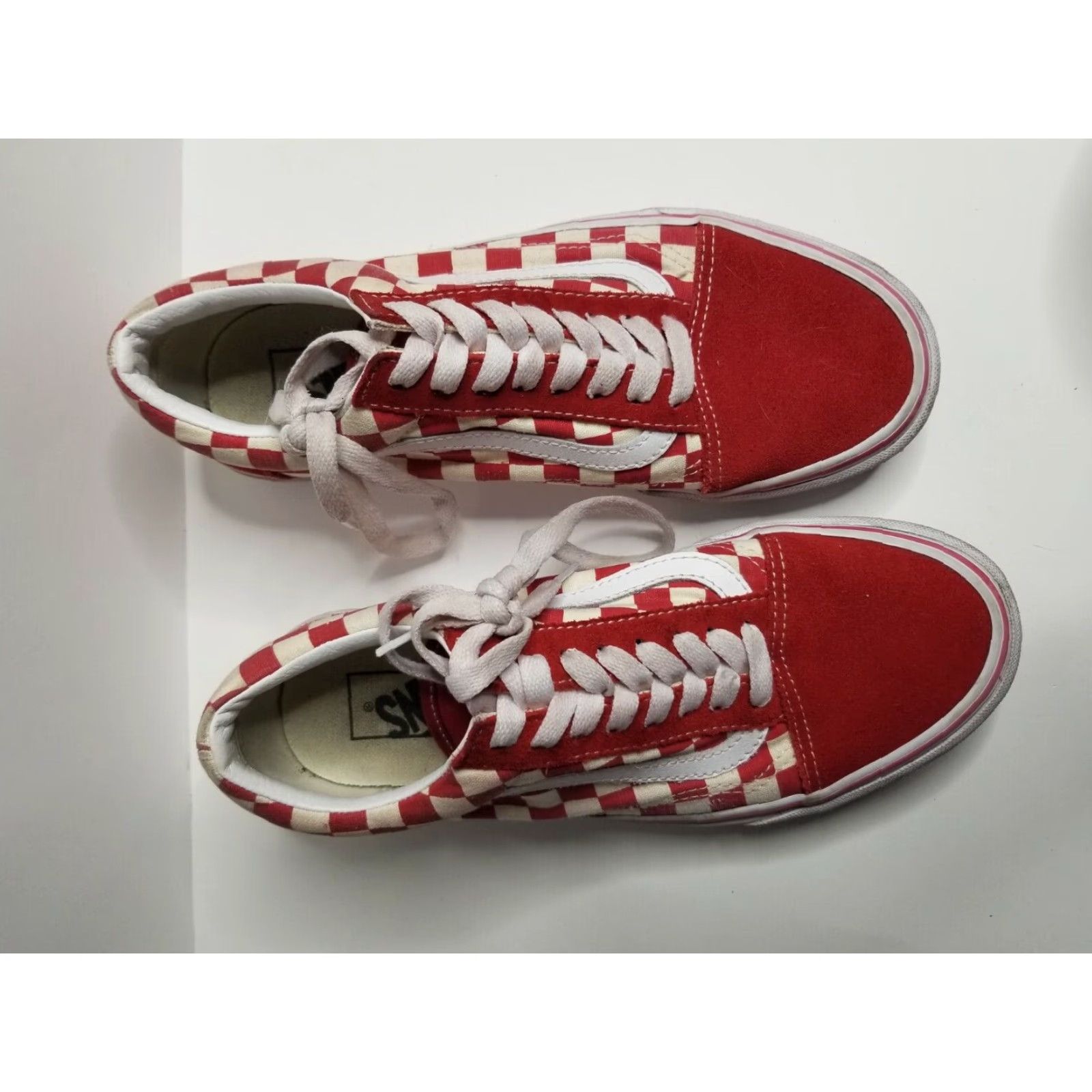 Vans VANS Old Skool Checkerboard Red Sz 8 Women Mens 6.5 Skate Sneakers Unisex - Adult Size 8 Red Sneakers Vans Old Skool Size US 8 / IT 38 - 2 Thumbnail