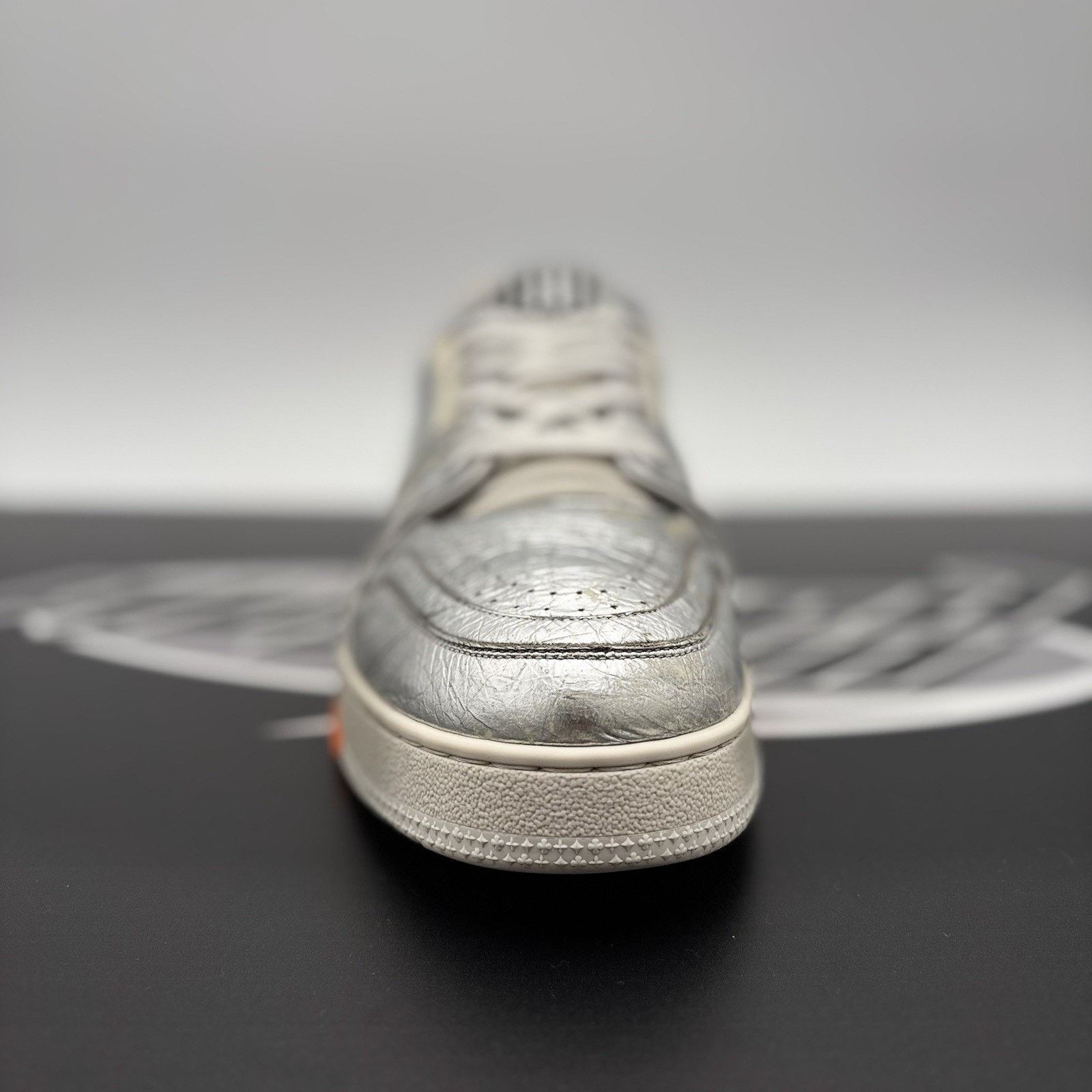 Louis Vuitton Louis Vuitton Trainer Low ' Metallic Silver Orange ' Size US 11.5 / EU 44-45 - 6 Thumbnail