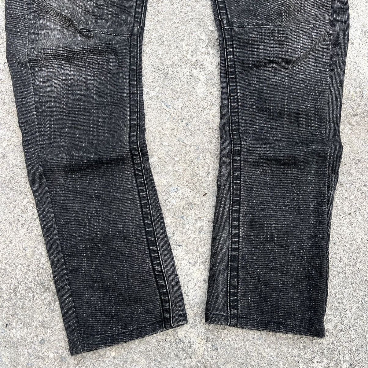 Japanese Brand “y2k style” TOUGH JEANSMITH BLACK WASHED DENIM PANTS Size US 31 - 4 Thumbnail