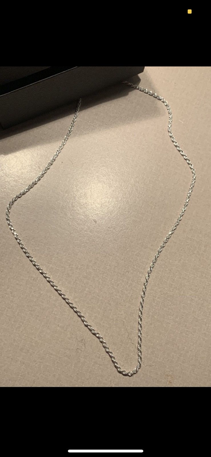 Jewelry *RARE* New Italian .925 Sterling Silver Rope Chain Necklace Size ONE SIZE - 2 Thumbnail
