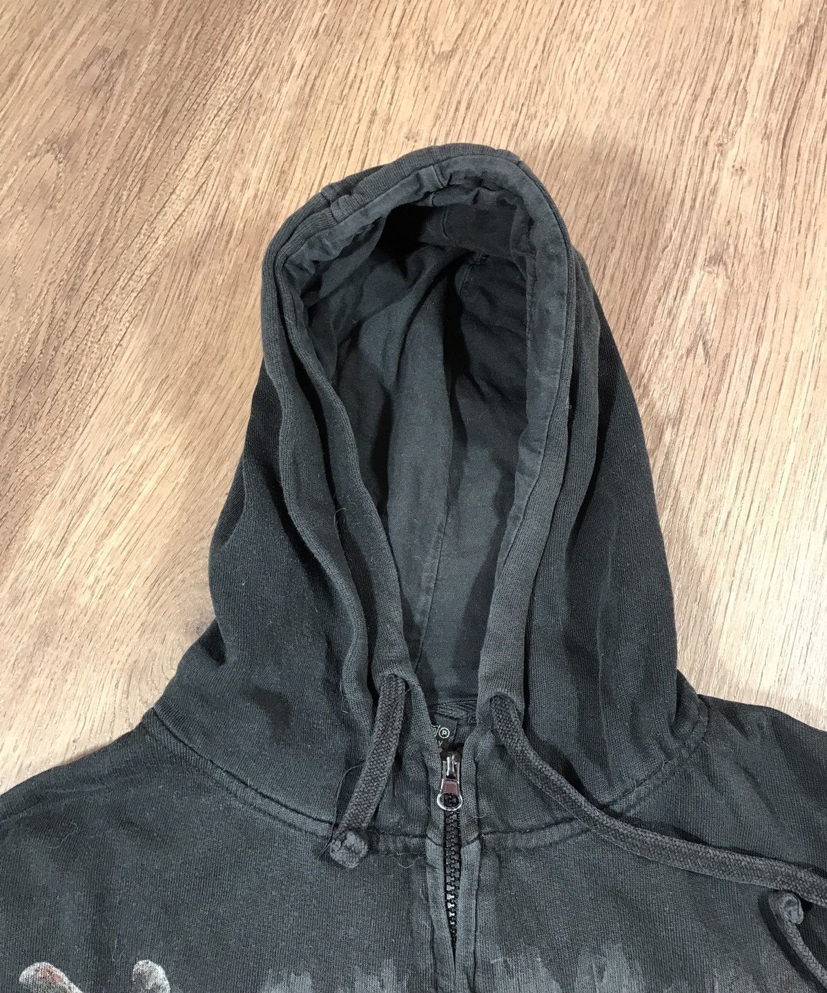 Vintage Vintage Distressed Spiral Zip Hoodie Size L-XL Size US XL / EU 56 / 4 - 13 Thumbnail