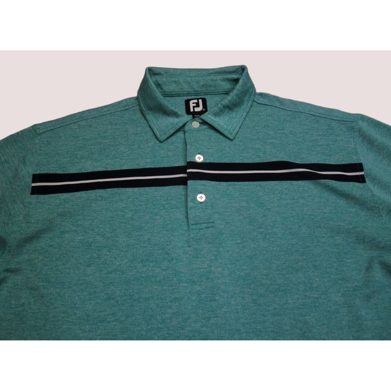 Footjoy FootJoy Polo Shirt Men XL Green Stripe Polo Short Sleeve Logo Golf Sports Casual Shirt Mens Size US XL / EU 56 / 4 - 1 Thumbnail
