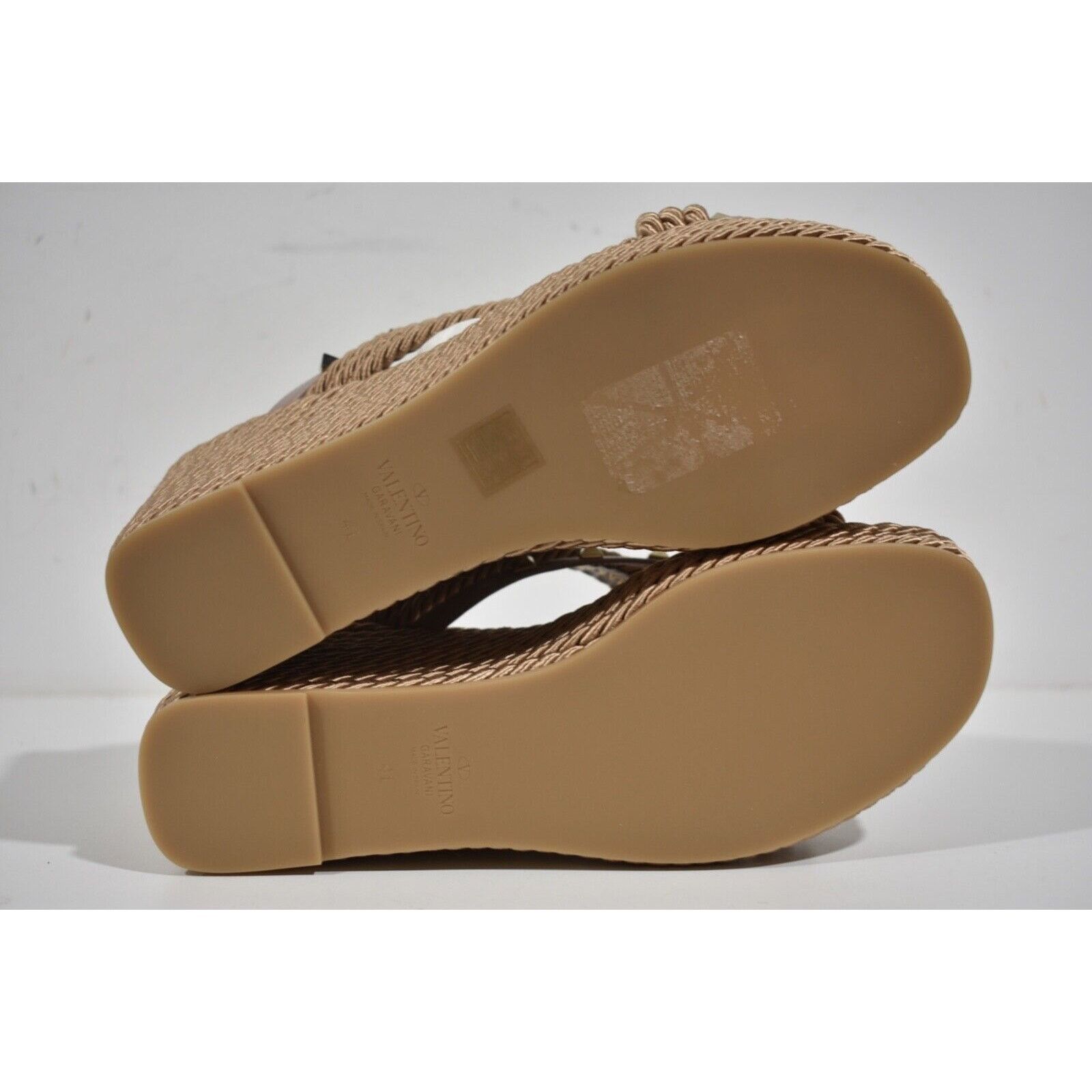 Valentino Valentino Rockstud Torchon Poudre Nude Cord Rope Size US 11 / IT 41 - 12 Thumbnail