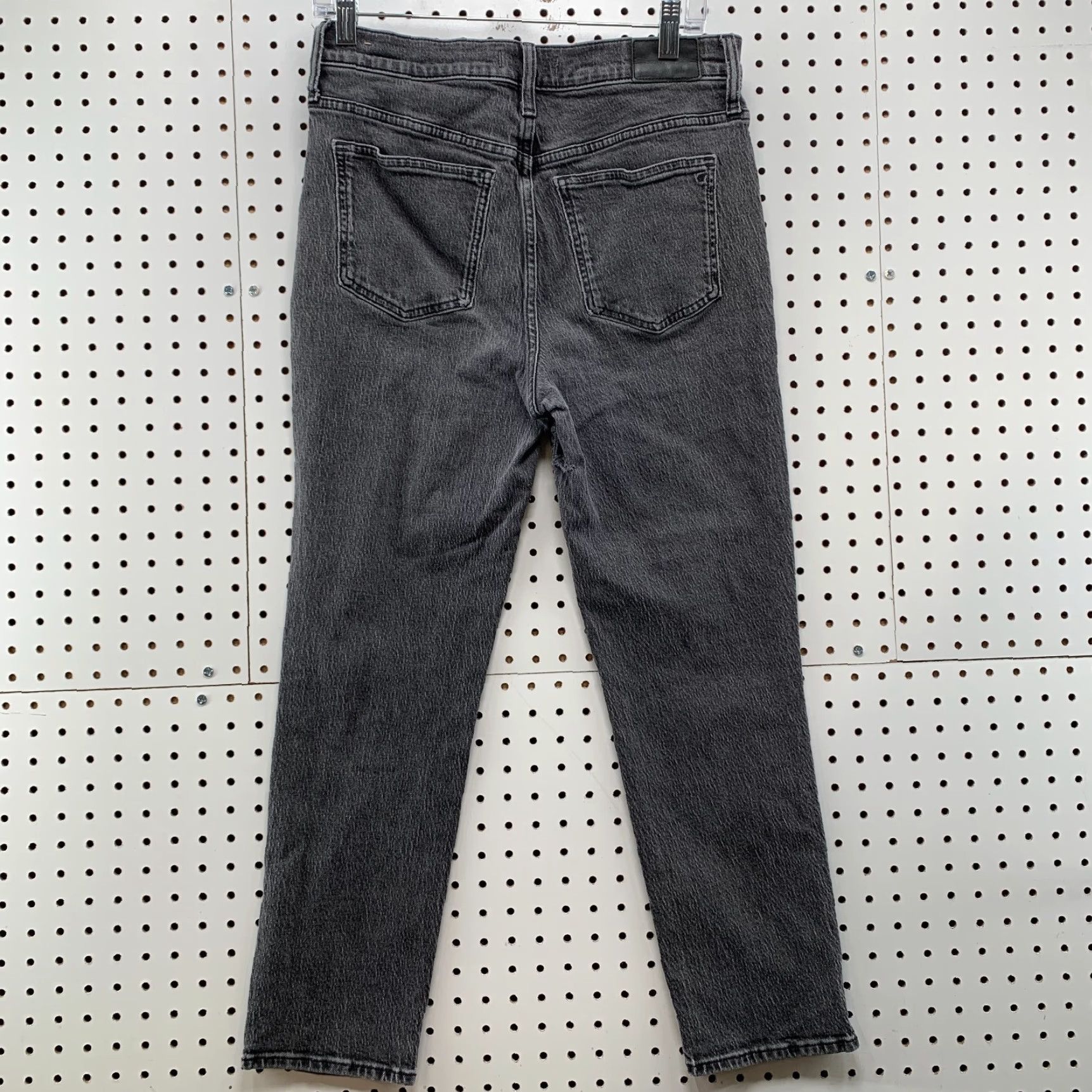 VINTAGE Madewell Perfect Vintage Denim Jeans Womens Size 29 Faded Black High Rise Straight Fit 30x26.5 Jeans