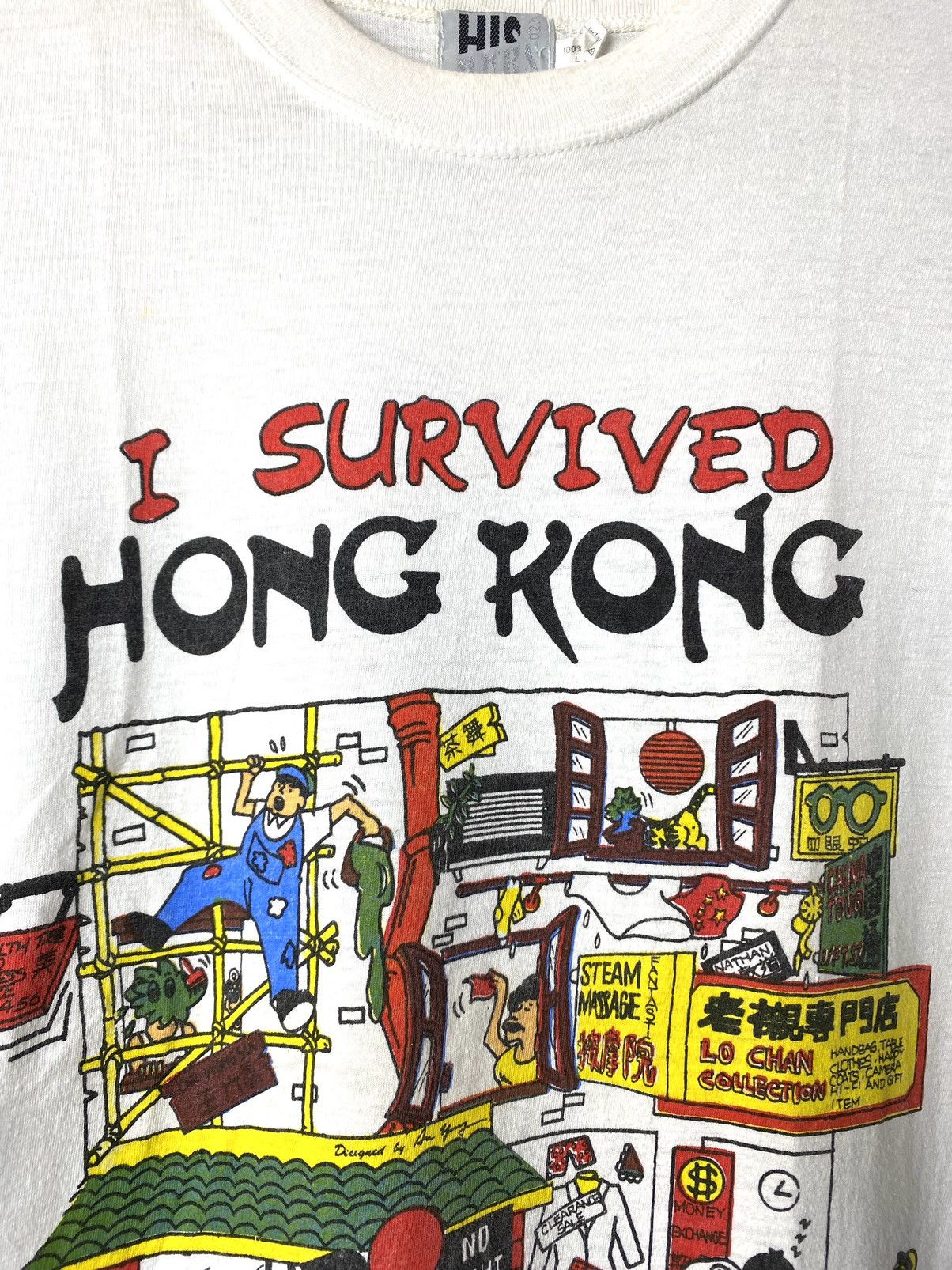 Vintage Vintage 1990’s Hong Kong Art T Shirt Japan Hype Cartoon Size US L / EU 52-54 / 3 - 5 Thumbnail
