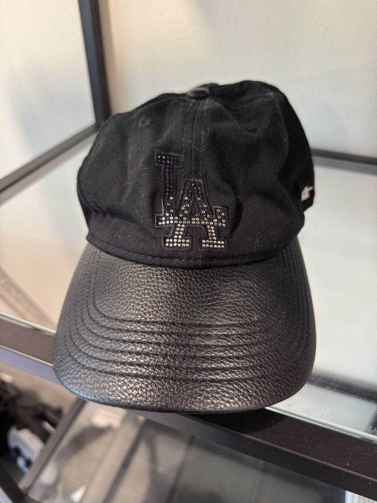 MLB LA Dogers Leather MLB Baseball Hat Bedazzled Avant Garde Size ONE SIZE - 2 Thumbnail