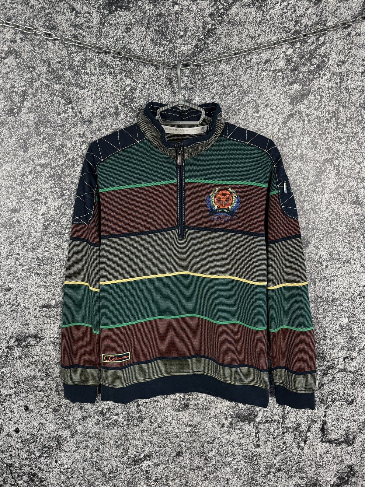 Carlo Colucci Carlo Colucci 1/4 Zip Sweatshirt Pullover Multicolor Size L Size US L / EU 52-54 / 3 - 1 Thumbnail