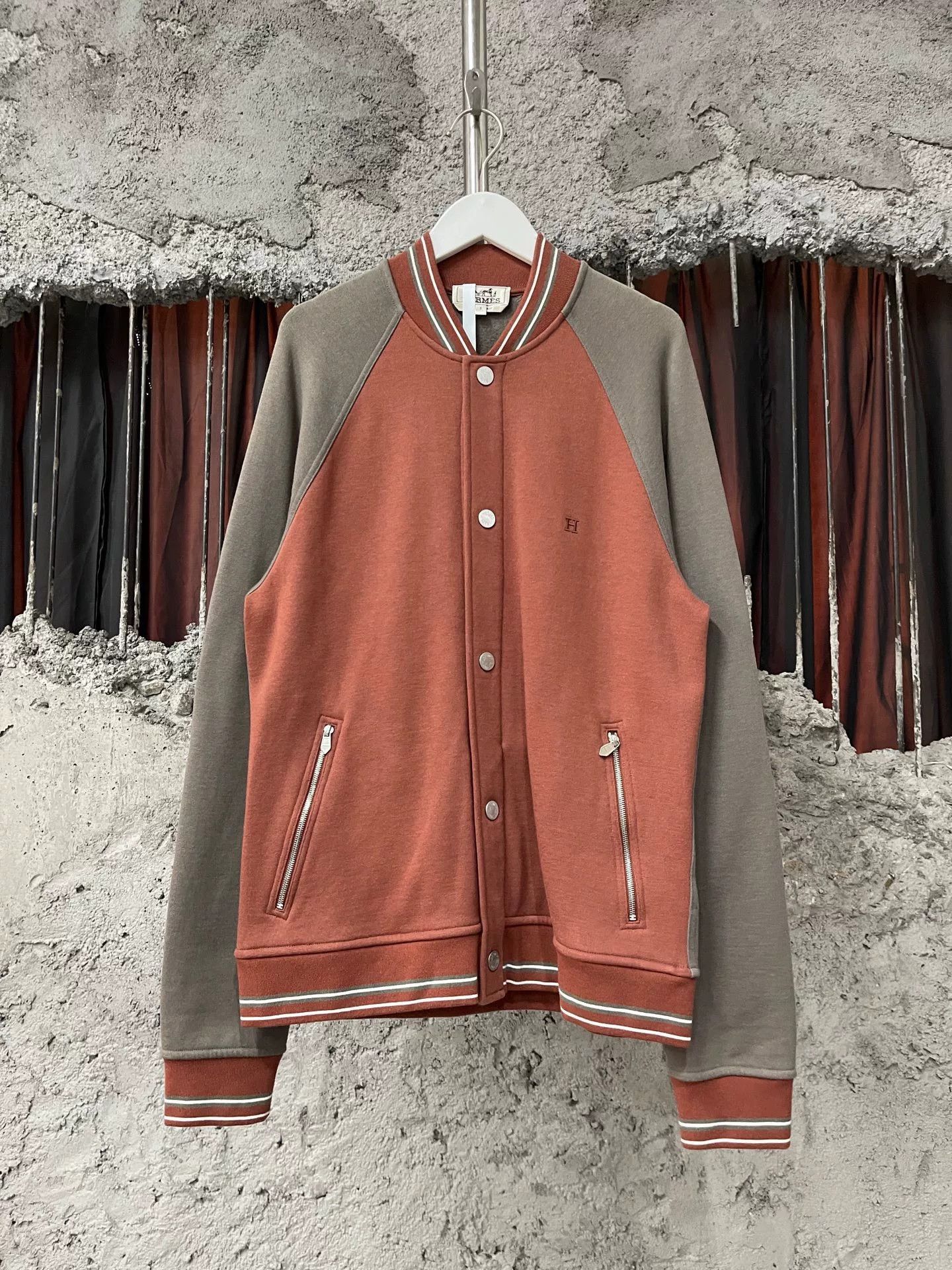 Hermes hermes color-block baseball jacket Size US S / EU 44-46 / 1 - 1 Thumbnail