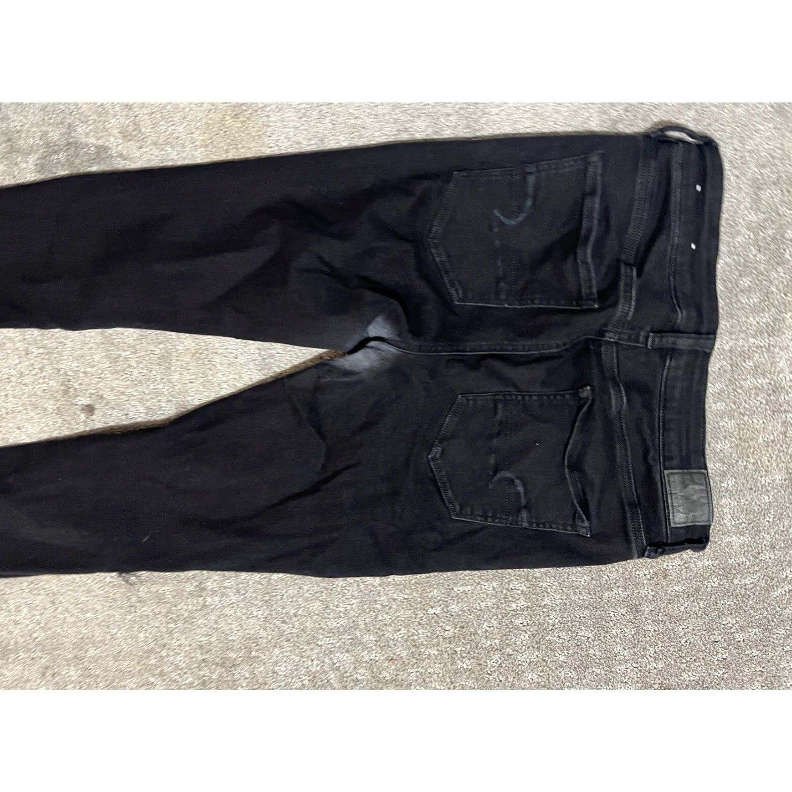 American Eagle Outfitters AMERICAN EAGLE Black Super Stretch Jegging Pants Women Size 12 Regular Solid Denim Size 34" / US 12 / IT 48 - 5 Thumbnail