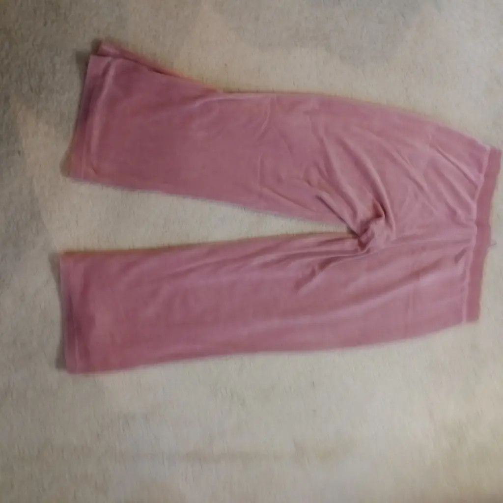Juicy Couture Juicy Couture Pink Velour Lounge Pants Size 32" / US 10 / IT 46 - 2 Thumbnail