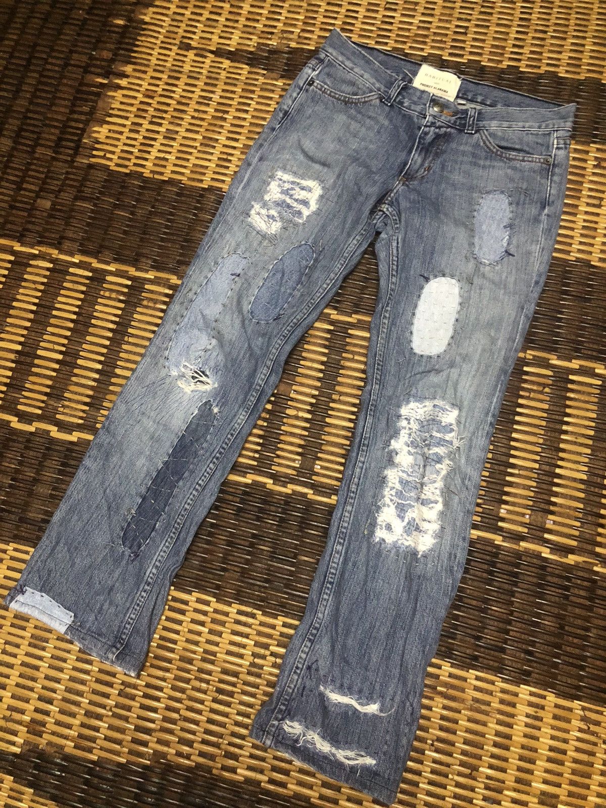 Designer × Vintage VINTAGE HABITUAL WITH PROJECT ALABAMA PATCHWORK JEANS Size 29" - 1 Thumbnail