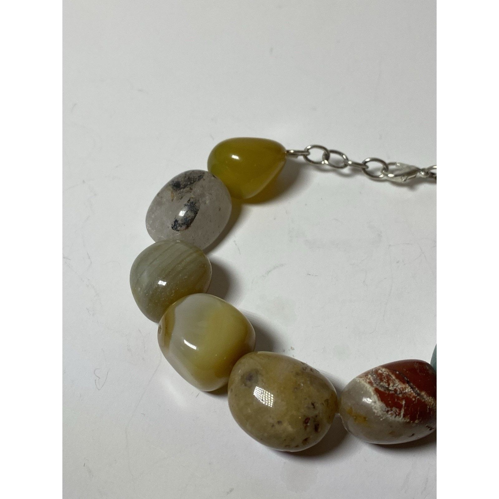 Other Vintage Polished Agate Gemstone Beggar Bead Bracelet Size ONE SIZE - 4 Thumbnail